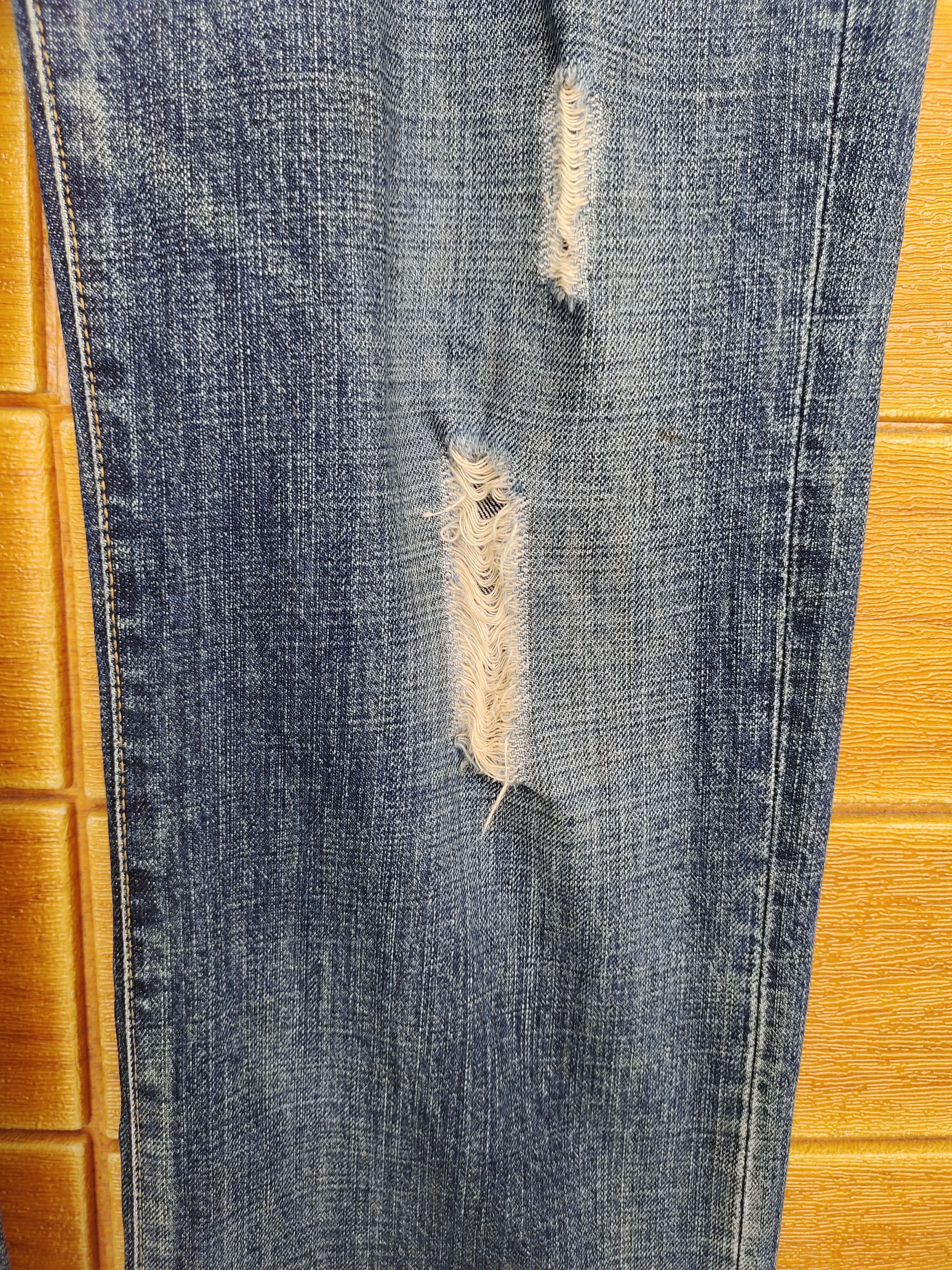 Tete Homme Tete Homme By Issey Miyake Distressed Denim Jeans Size US 30 / EU 46 - 5 Thumbnail