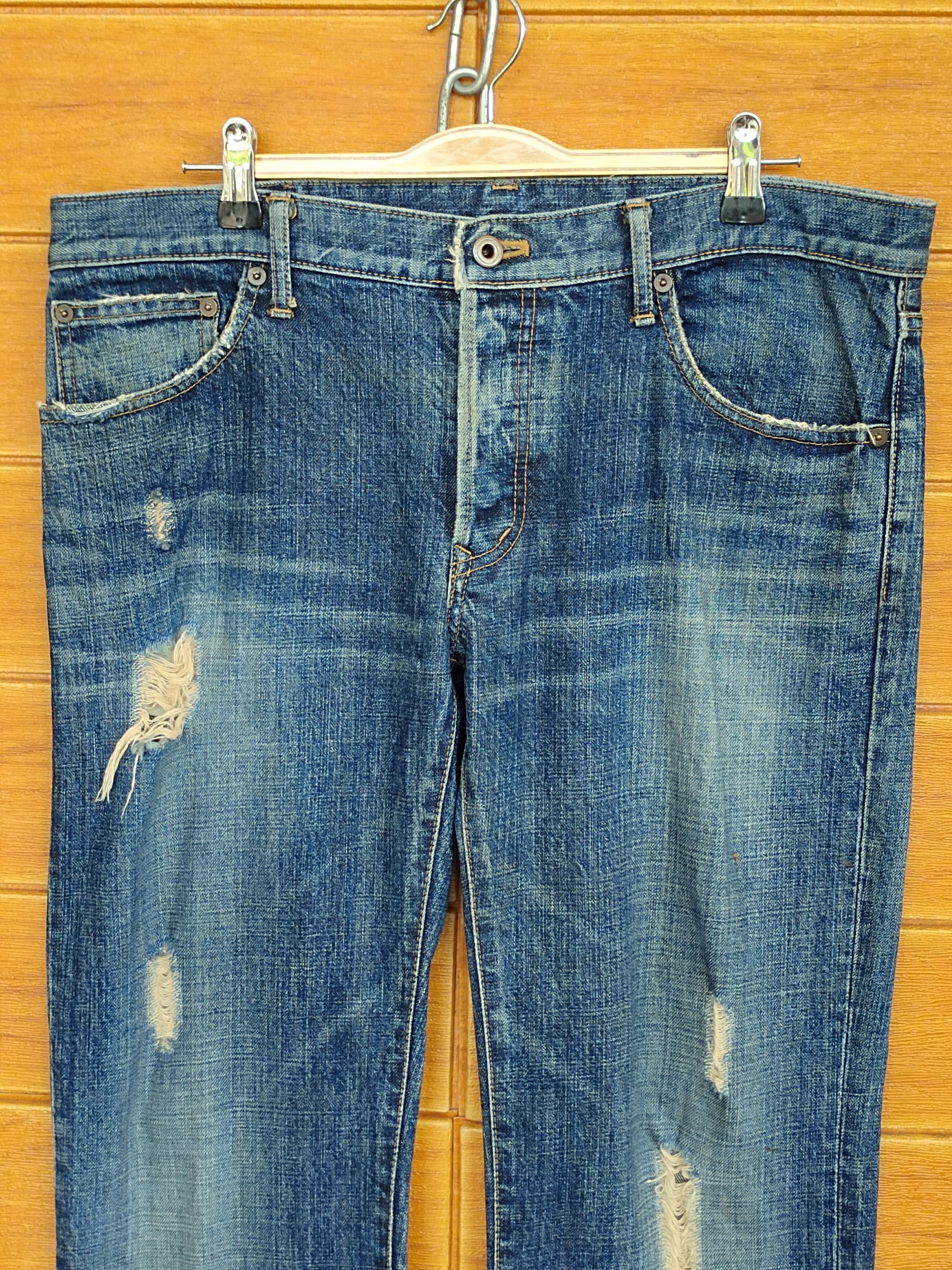 Tete Homme Tete Homme By Issey Miyake Distressed Denim Jeans Size US 30 / EU 46 - 1 Thumbnail