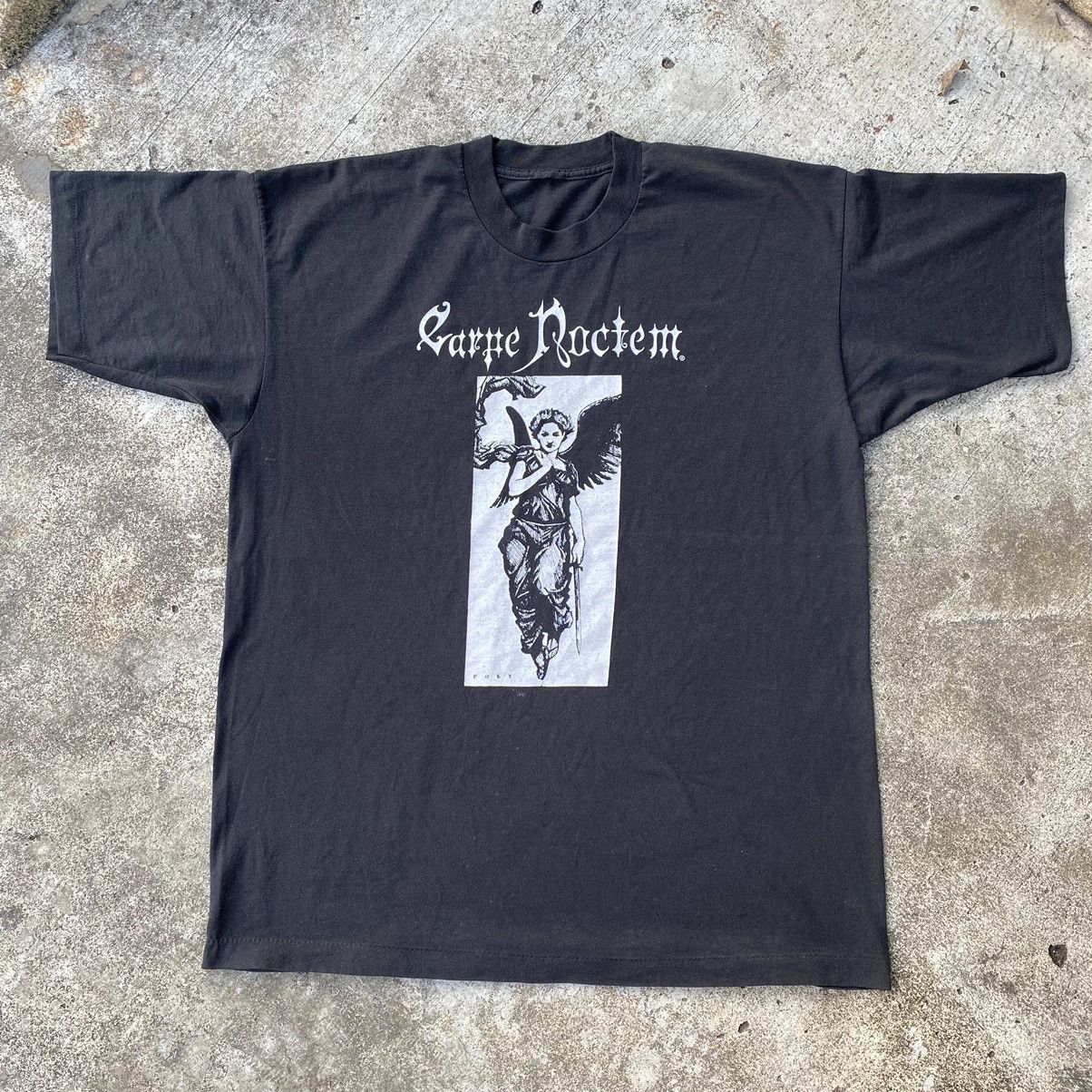 Vintage VTG 90S CARPE NOCTEM MAGAZINE T-SHIRT Size US XL / EU 56 / 4 - 1 Thumbnail