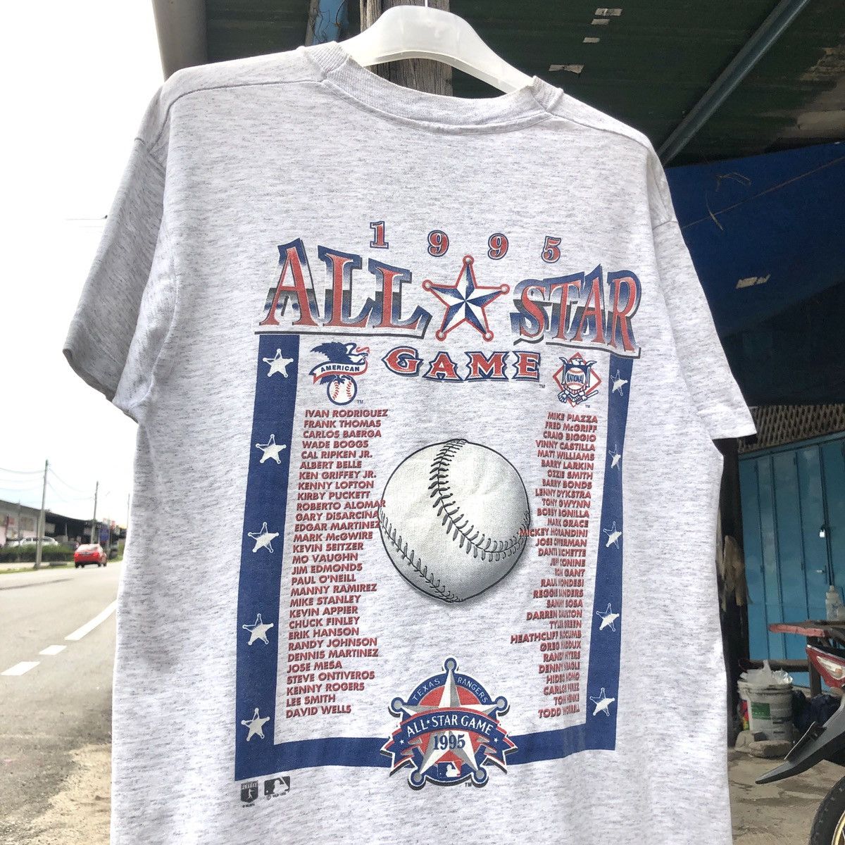 MLB Vintage 90s 1955 MLB All Star Game Baseball Tshirt Size US M / EU 48-50 / 2 - 4 Thumbnail