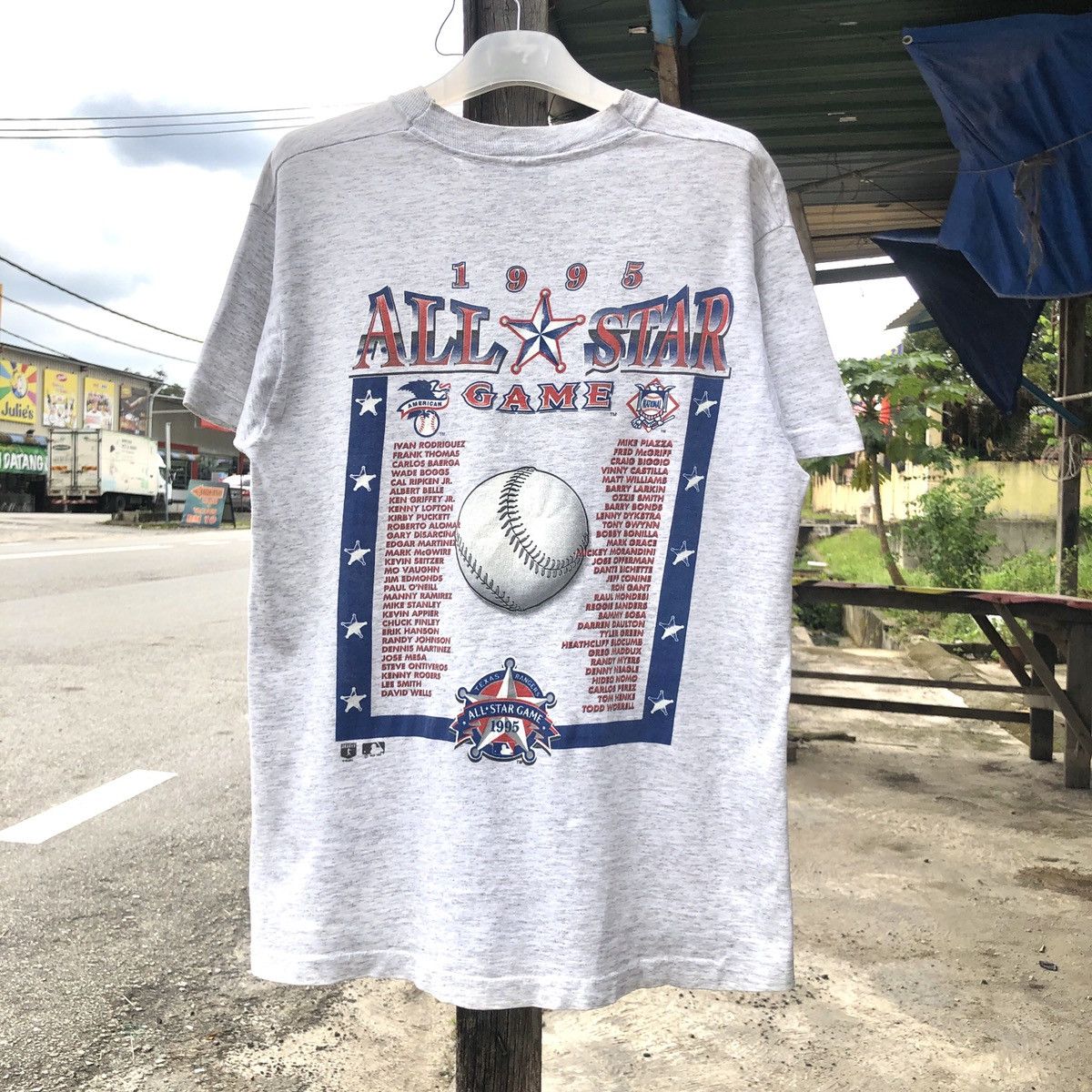 MLB Vintage 90s 1955 MLB All Star Game Baseball Tshirt Size US M / EU 48-50 / 2 - 2 Thumbnail