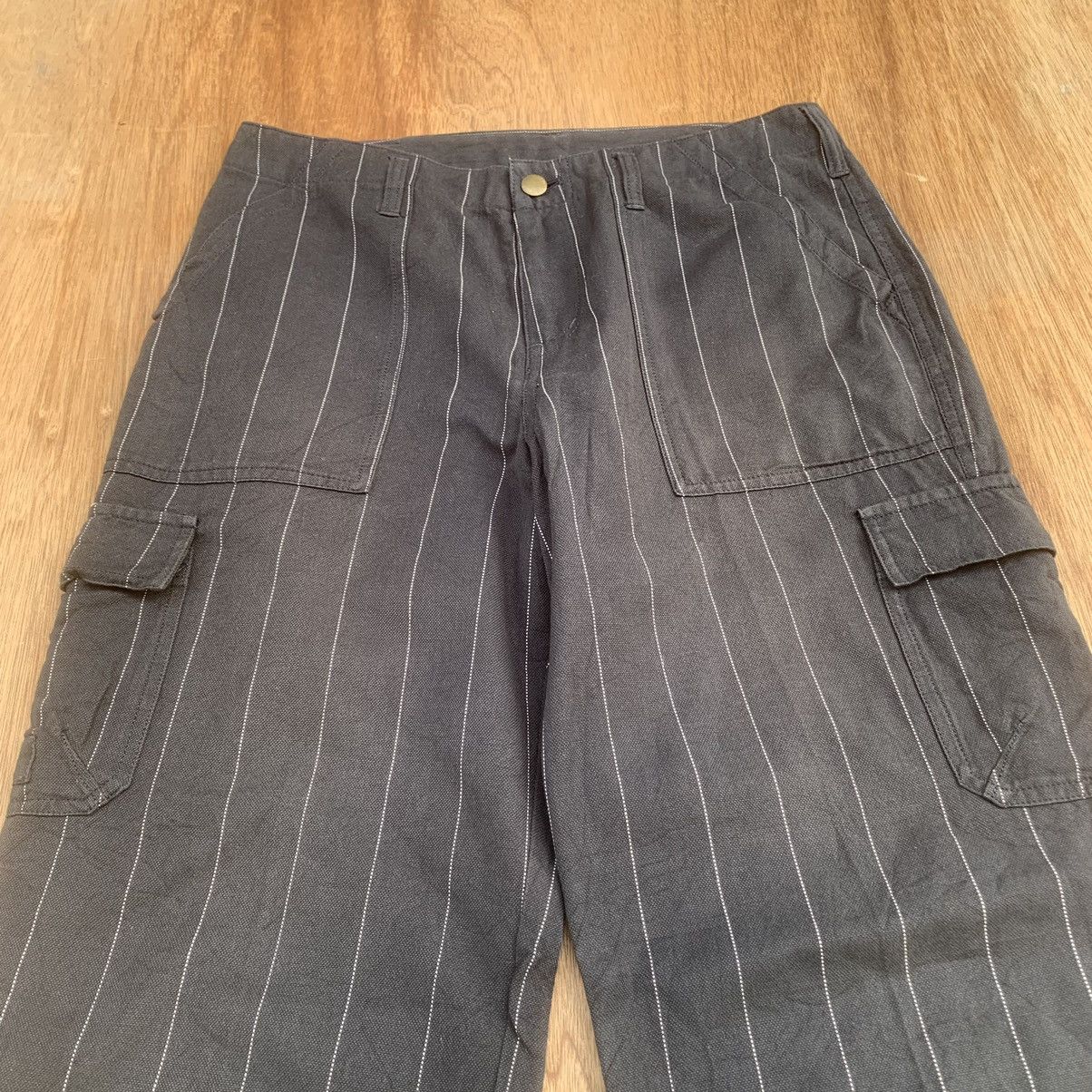 Japanese Brand JAPANESE TROUSERS VINTAGE STRIPED FADED BAKER CARGO PANTS Size US 29 - 6 Thumbnail