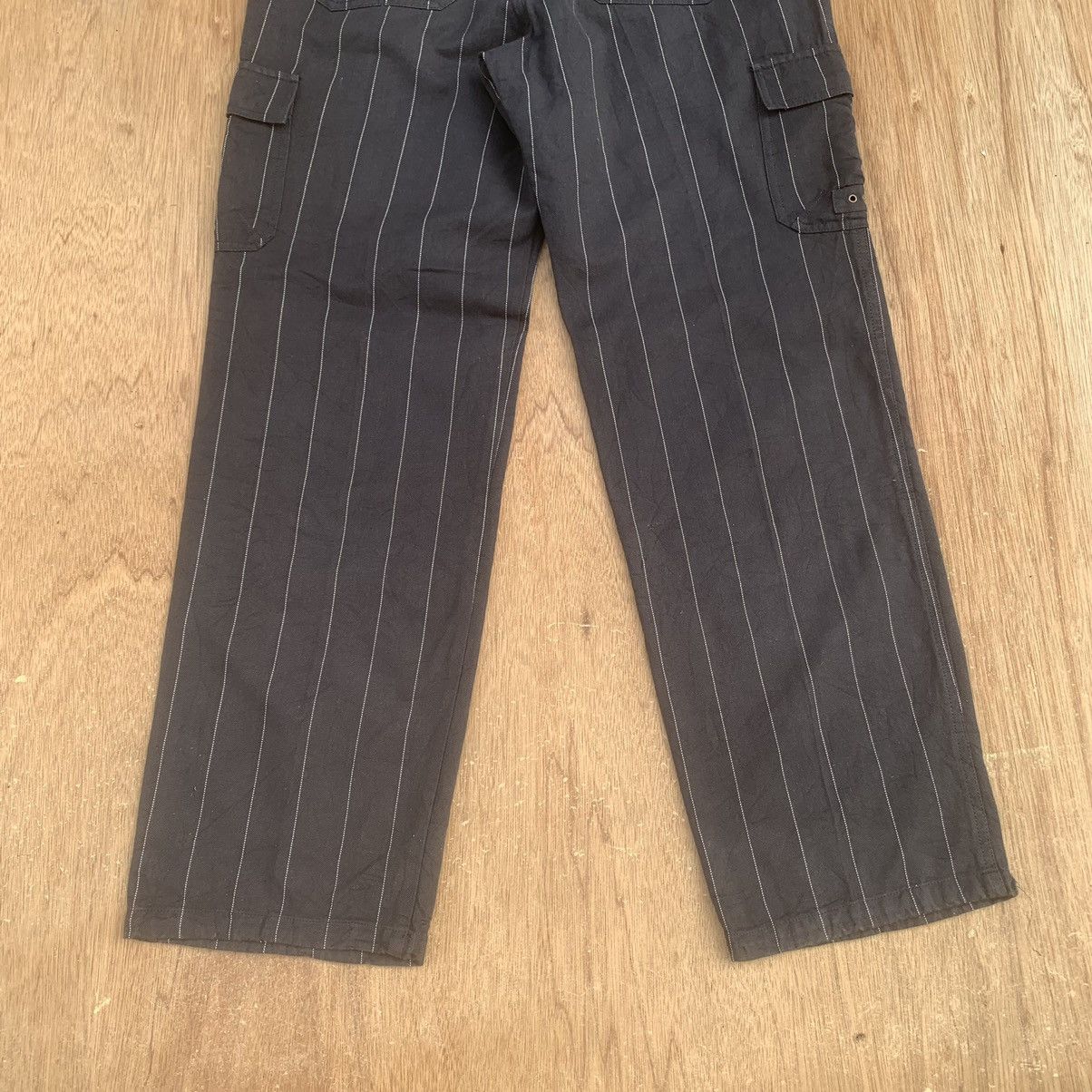 Japanese Brand JAPANESE TROUSERS VINTAGE STRIPED FADED BAKER CARGO PANTS Size US 29 - 11 Thumbnail