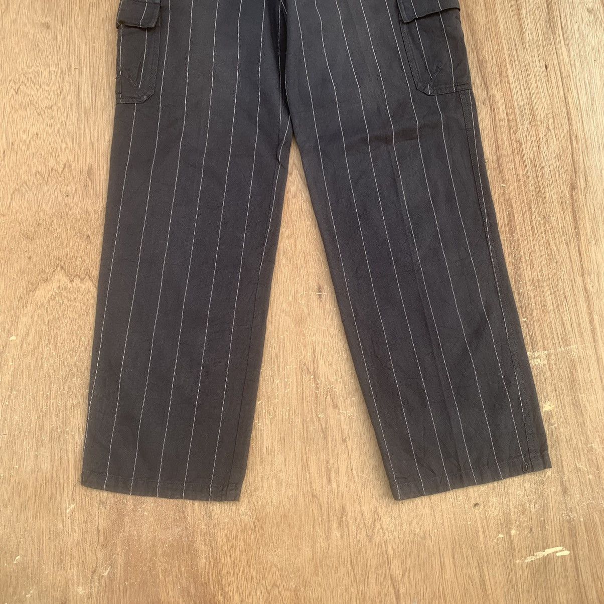 Japanese Brand JAPANESE TROUSERS VINTAGE STRIPED FADED BAKER CARGO PANTS Size US 29 - 5 Thumbnail