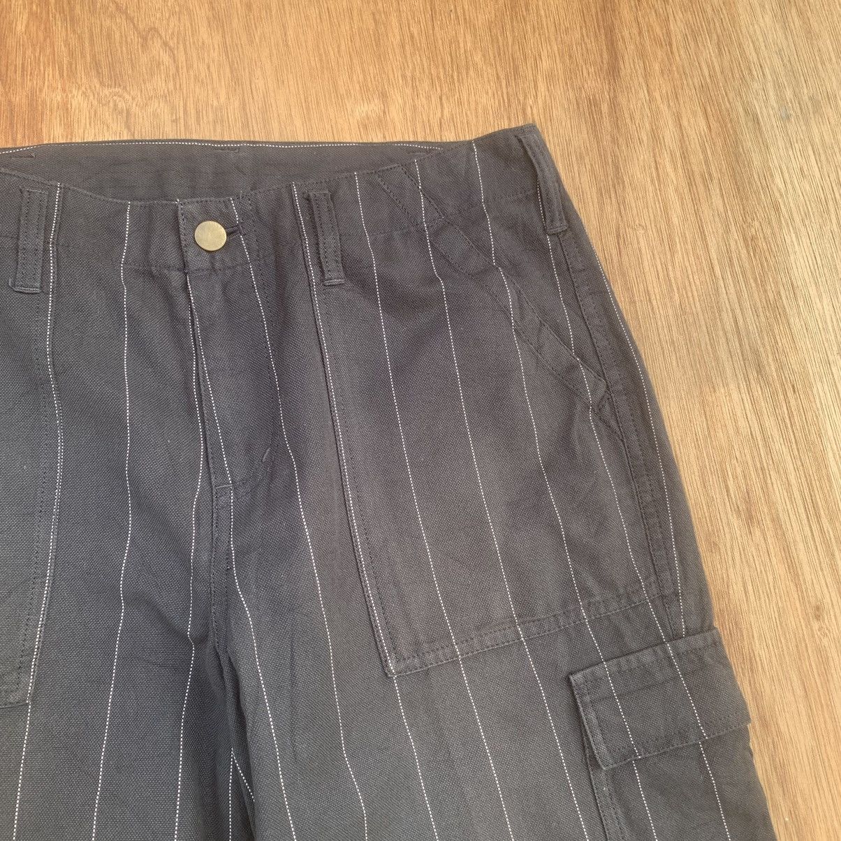Japanese Brand JAPANESE TROUSERS VINTAGE STRIPED FADED BAKER CARGO PANTS Size US 29 - 4 Thumbnail