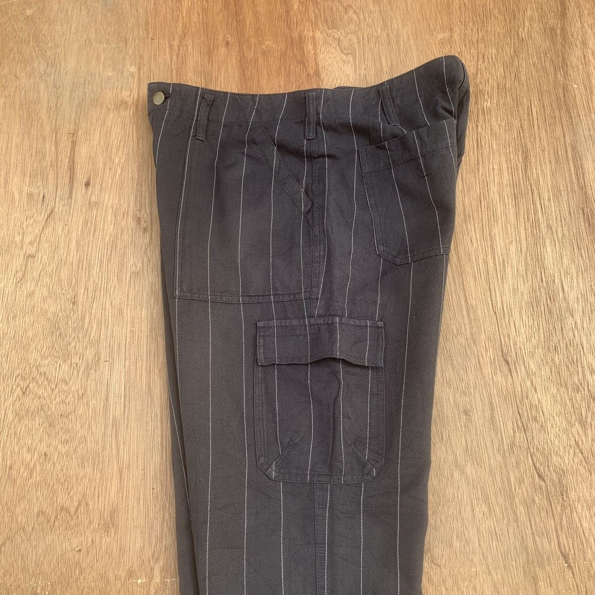 Japanese Brand JAPANESE TROUSERS VINTAGE STRIPED FADED BAKER CARGO PANTS Size US 29 - 12 Thumbnail