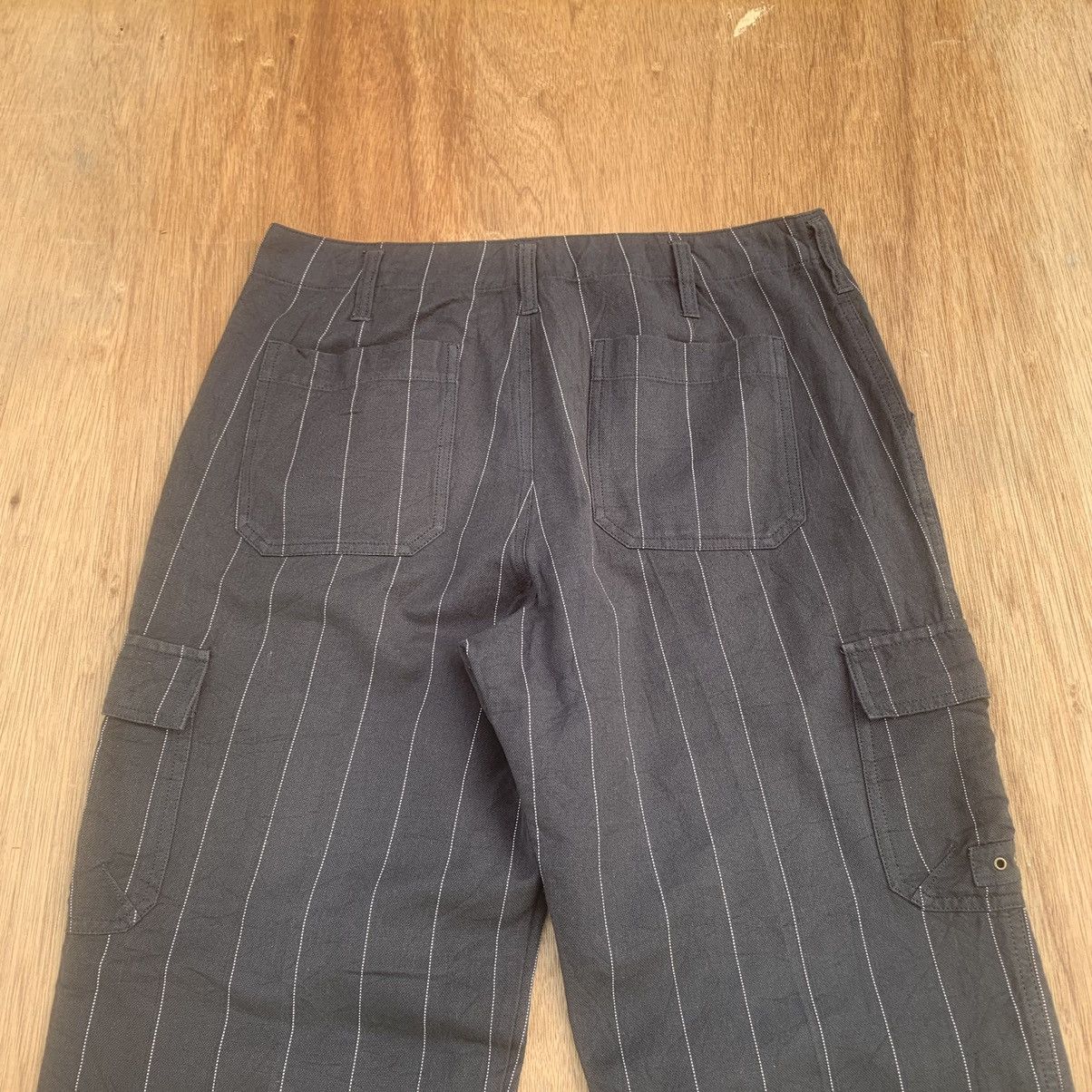 Japanese Brand JAPANESE TROUSERS VINTAGE STRIPED FADED BAKER CARGO PANTS Size US 29 - 10 Thumbnail