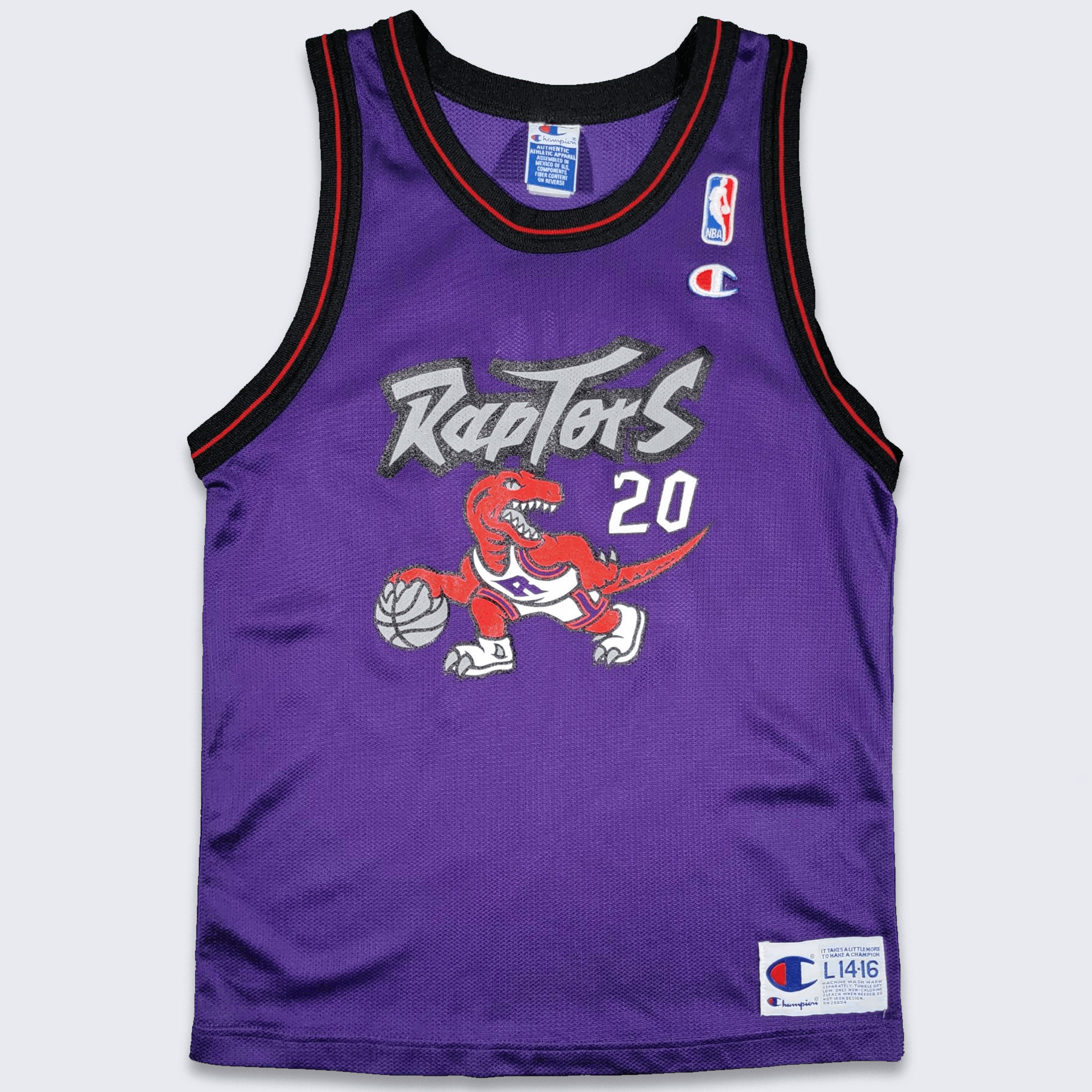 Champion × NBA × Vintage Toronto Raptors 90s Damon Stoudamire ...