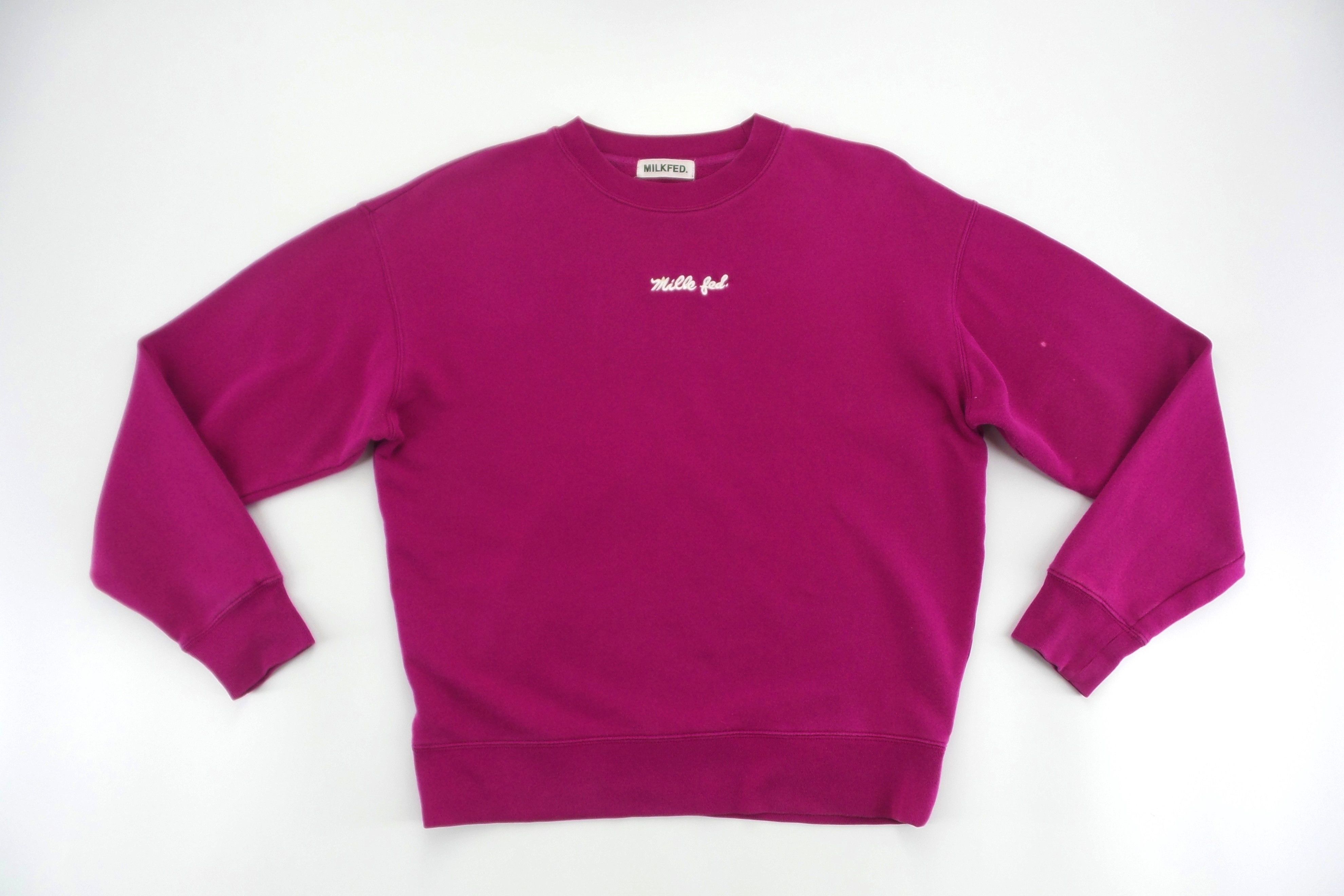 Designer × Japanese Brand Milkfed Small Embroidery Spellout Sweaters Size US L / EU 52-54 / 3 - 1 Thumbnail