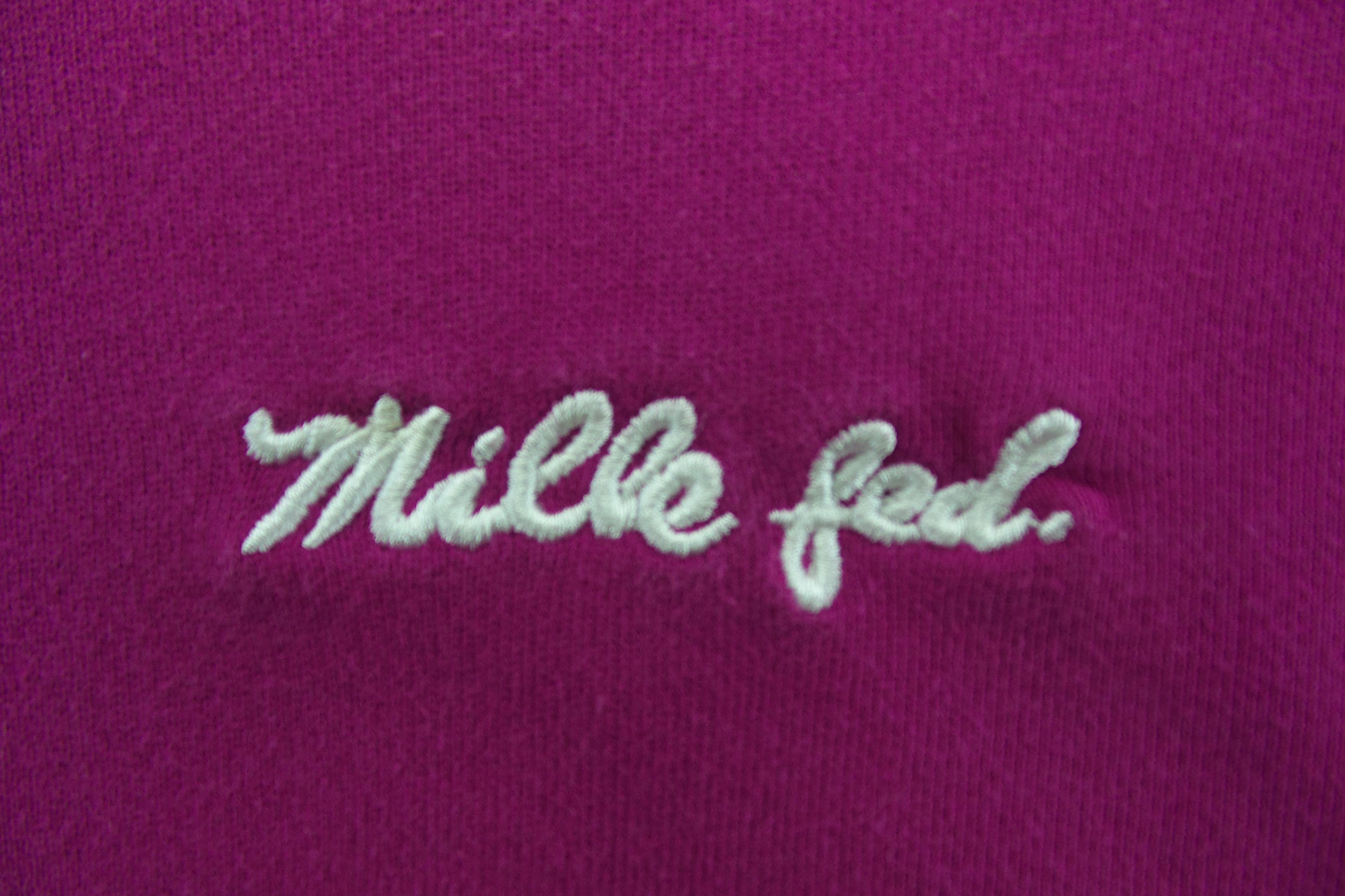 Designer × Japanese Brand Milkfed Small Embroidery Spellout Sweaters Size US L / EU 52-54 / 3 - 4 Thumbnail