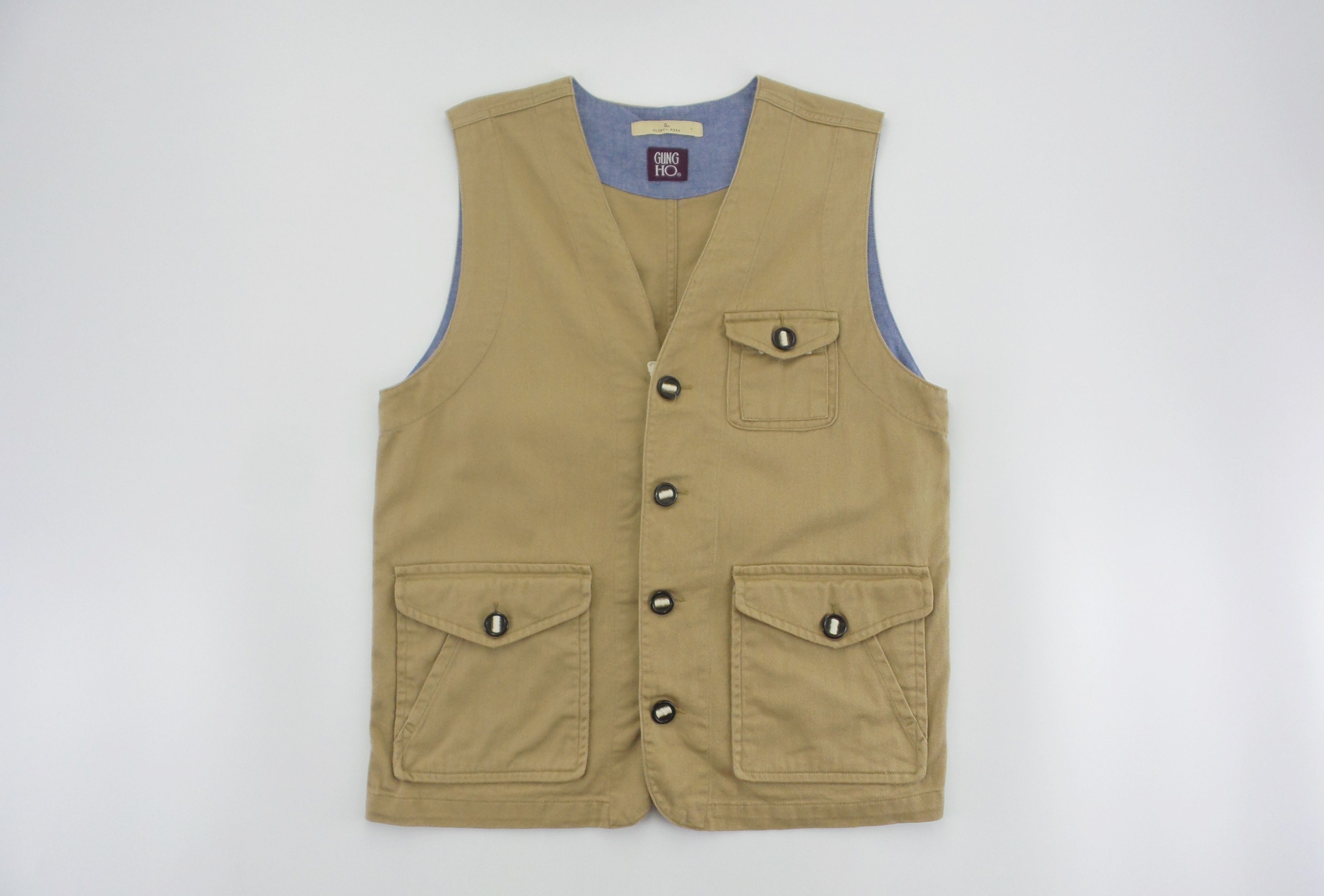 Designer × Global Work × Japanese Brand Global Work × Gung Ho Multipockets Vests Size US L / EU 52-54 / 3 - 1 Thumbnail
