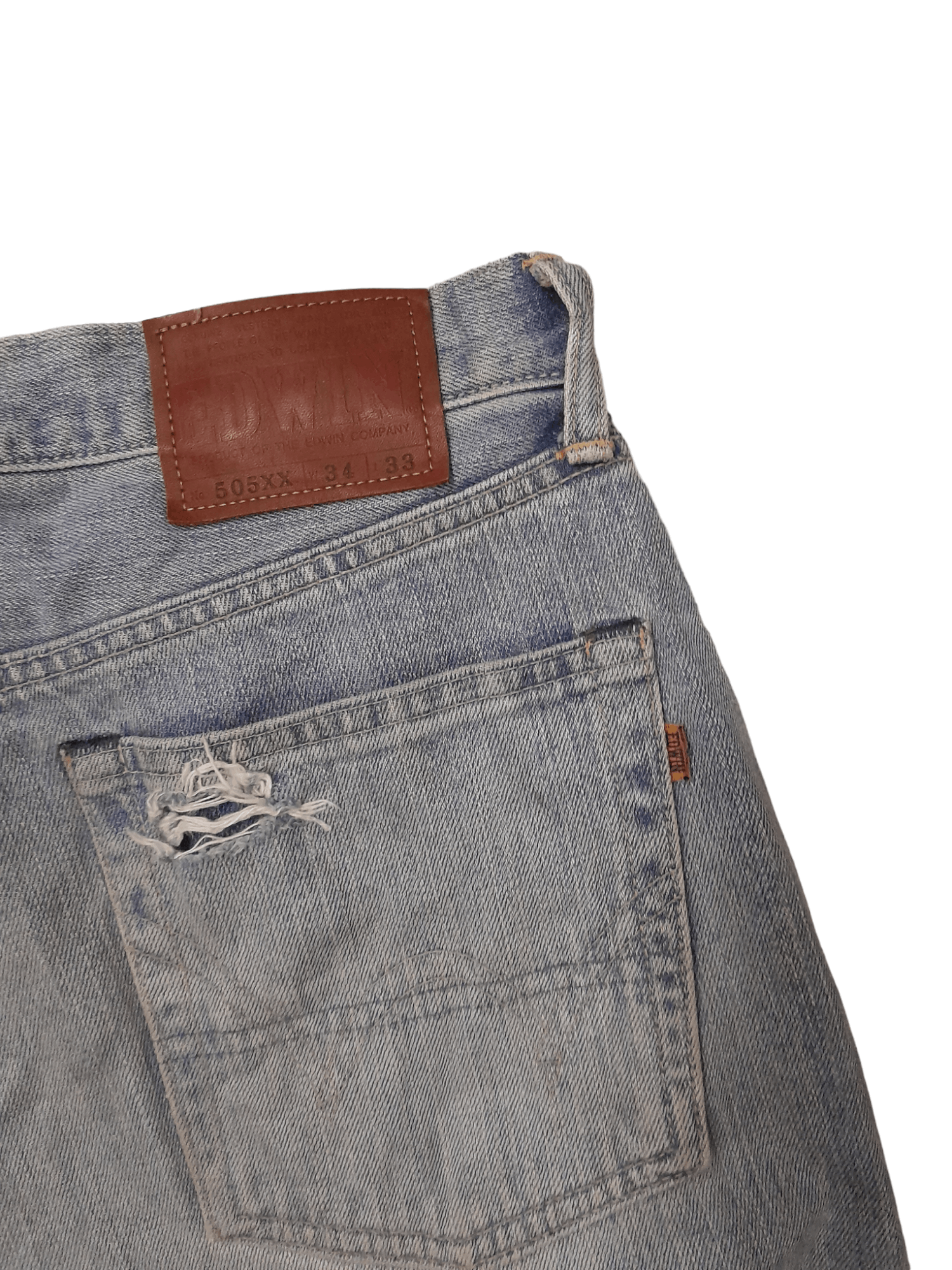 Edwin × Vintage 90s Edwin 505xx Selvedge Japan (E638) Size US 33 - 6 Thumbnail