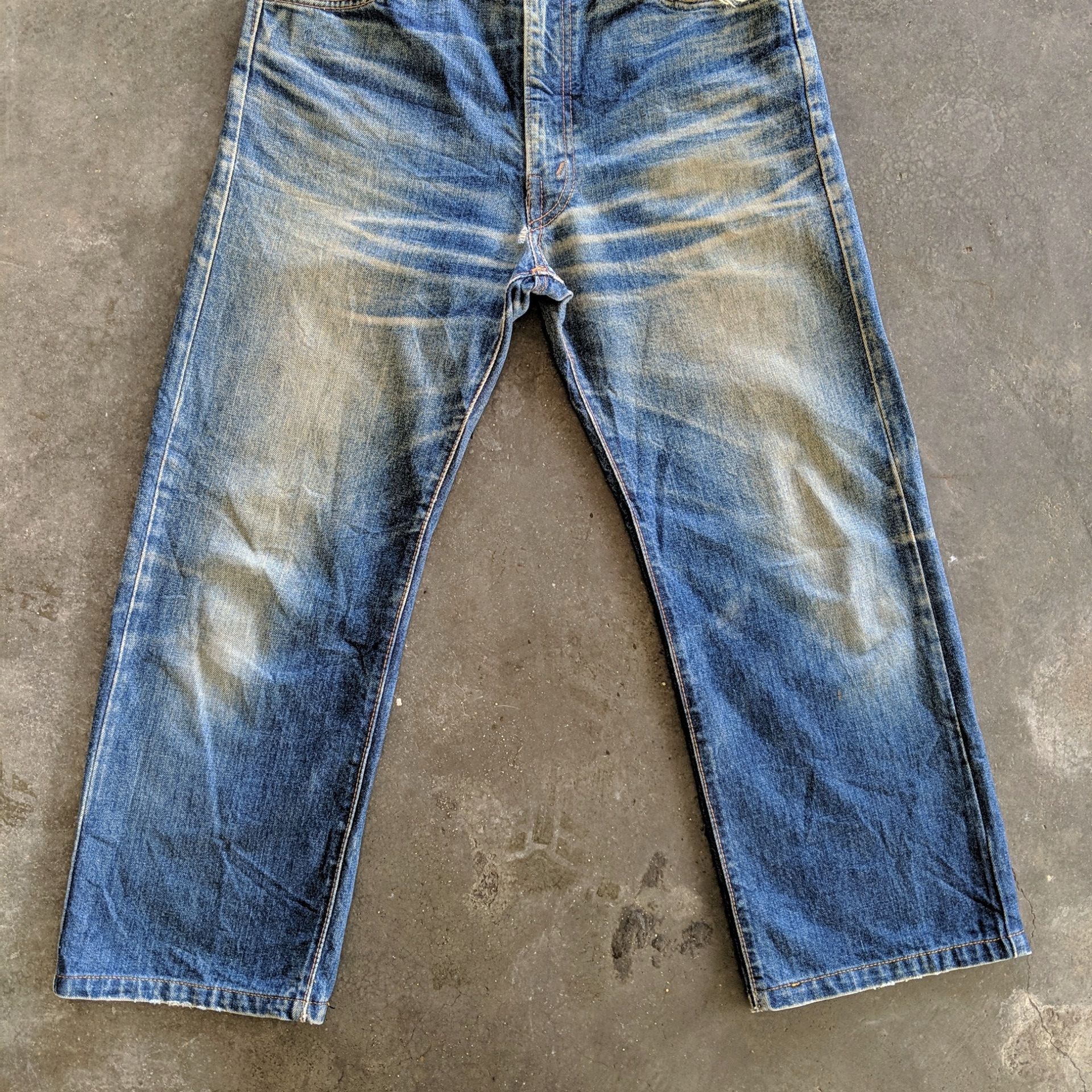 Japanese Brand Vintage Japanese Faded Distressed Denim Jeans Pants Size US 31 - 5 Thumbnail