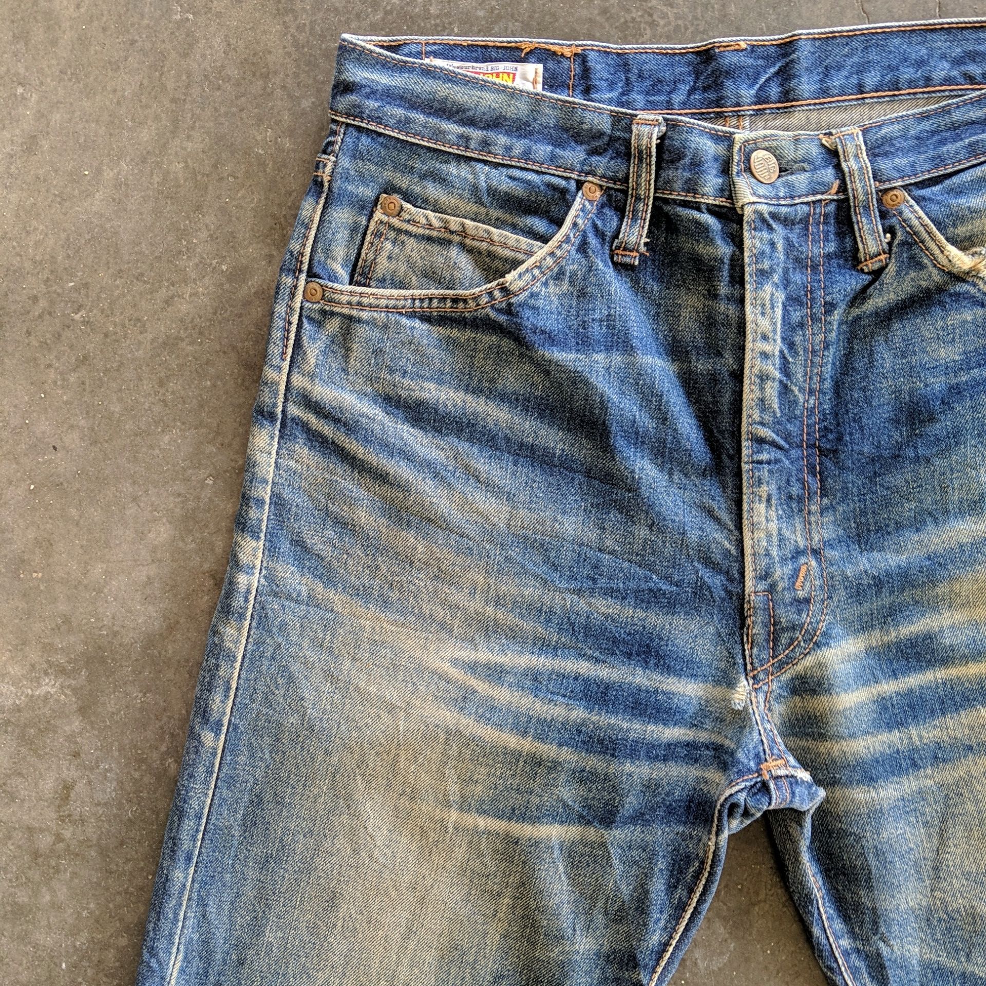 Japanese Brand Vintage Japanese Faded Distressed Denim Jeans Pants Size US 31 - 3 Thumbnail
