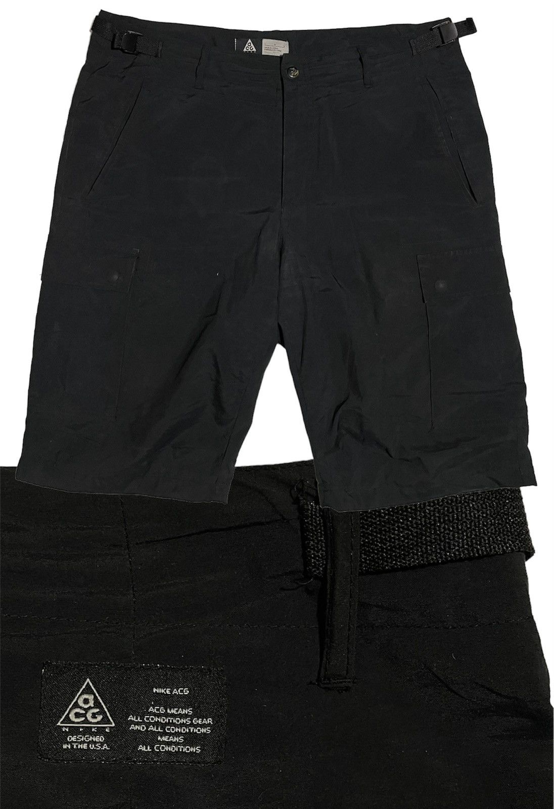 Nike × Nike ACG × Vintage Nike ACG LAB cargo shorts adjustable waist strap vintage Size US 33 - 2 Thumbnail