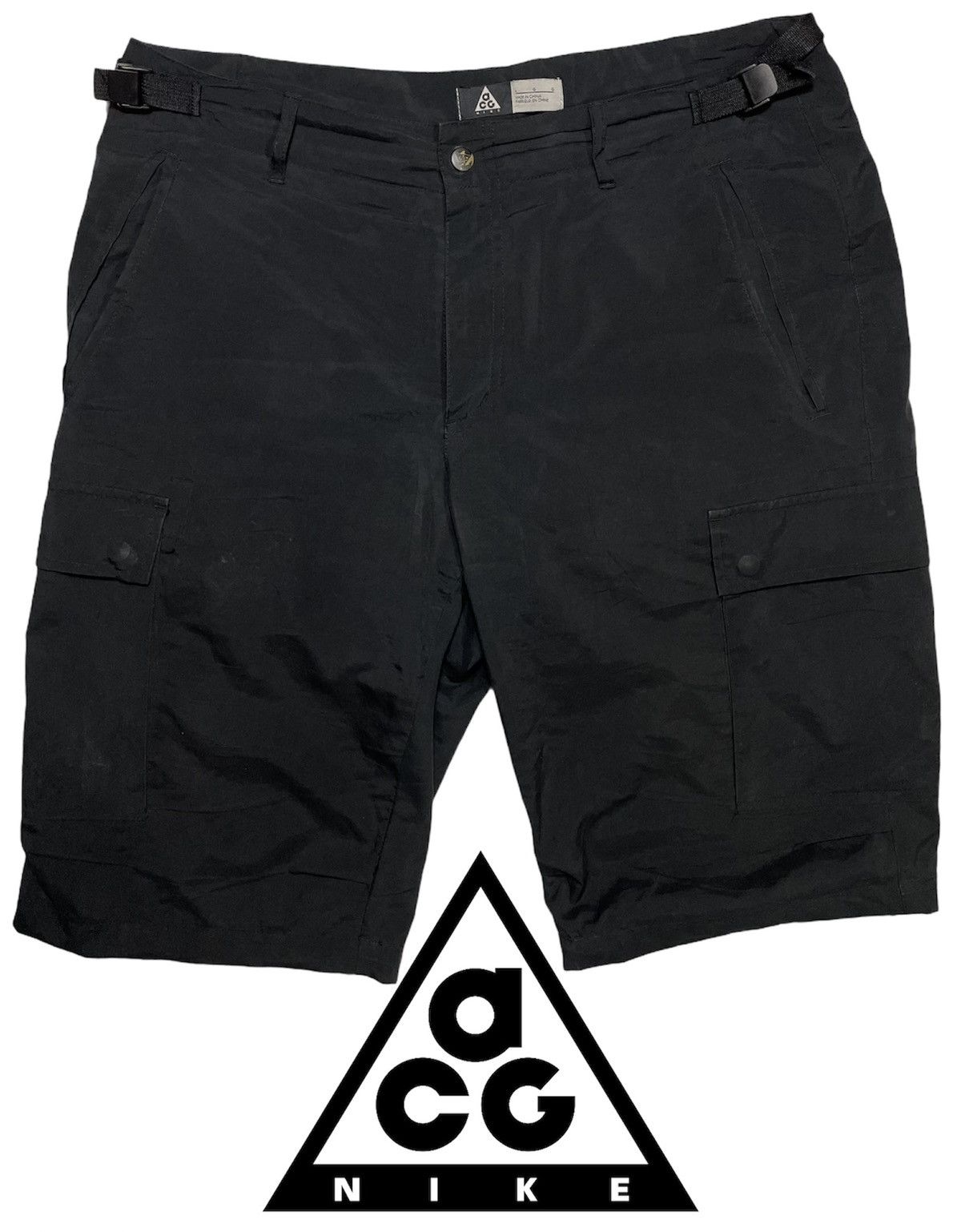 Nike × Nike ACG × Vintage Nike ACG LAB cargo shorts adjustable waist strap vintage Size US 33 - 1 Thumbnail