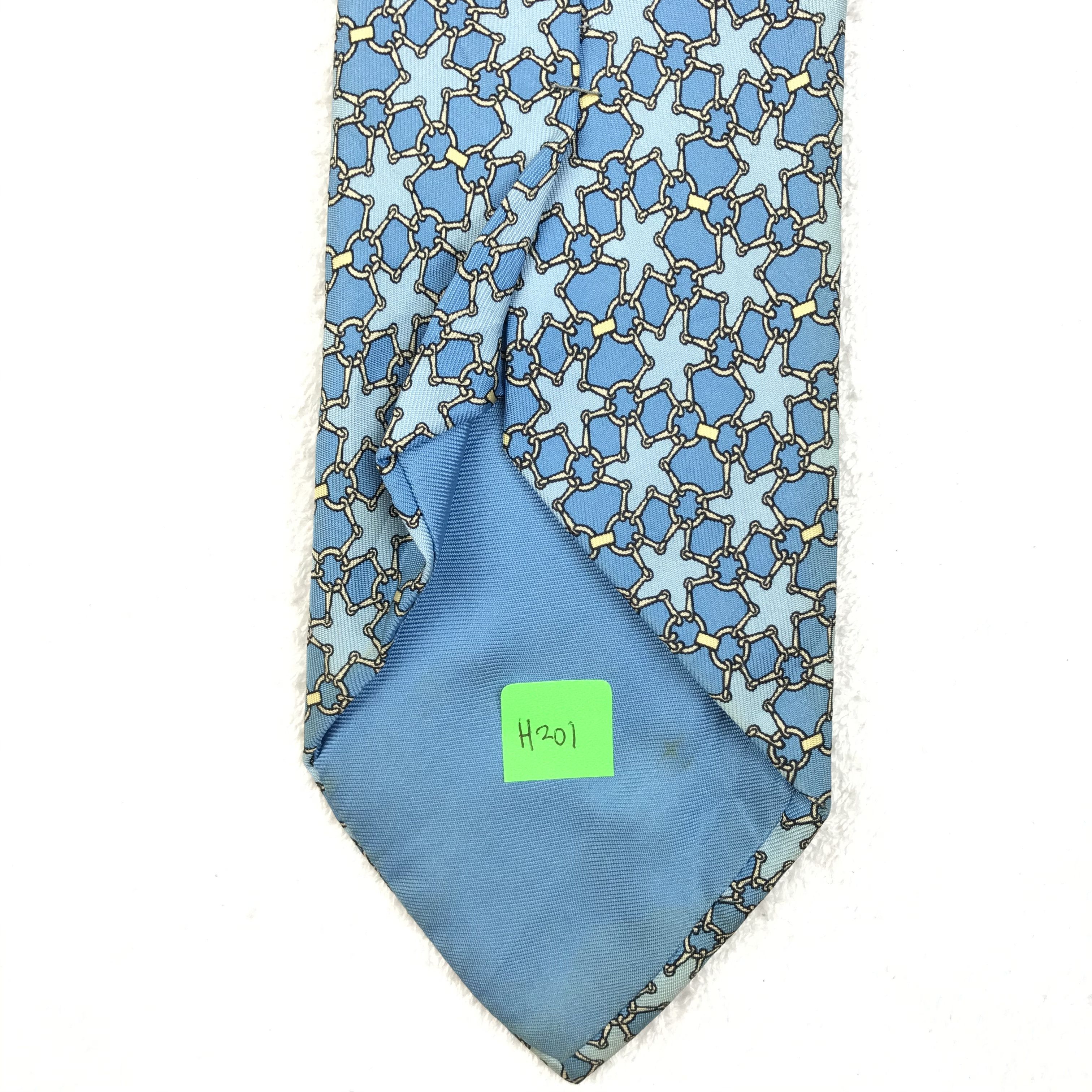 Designer × Hermes H201 Vintage Hermes Neck tie Pure Silk Size ONE SIZE - 12 Thumbnail