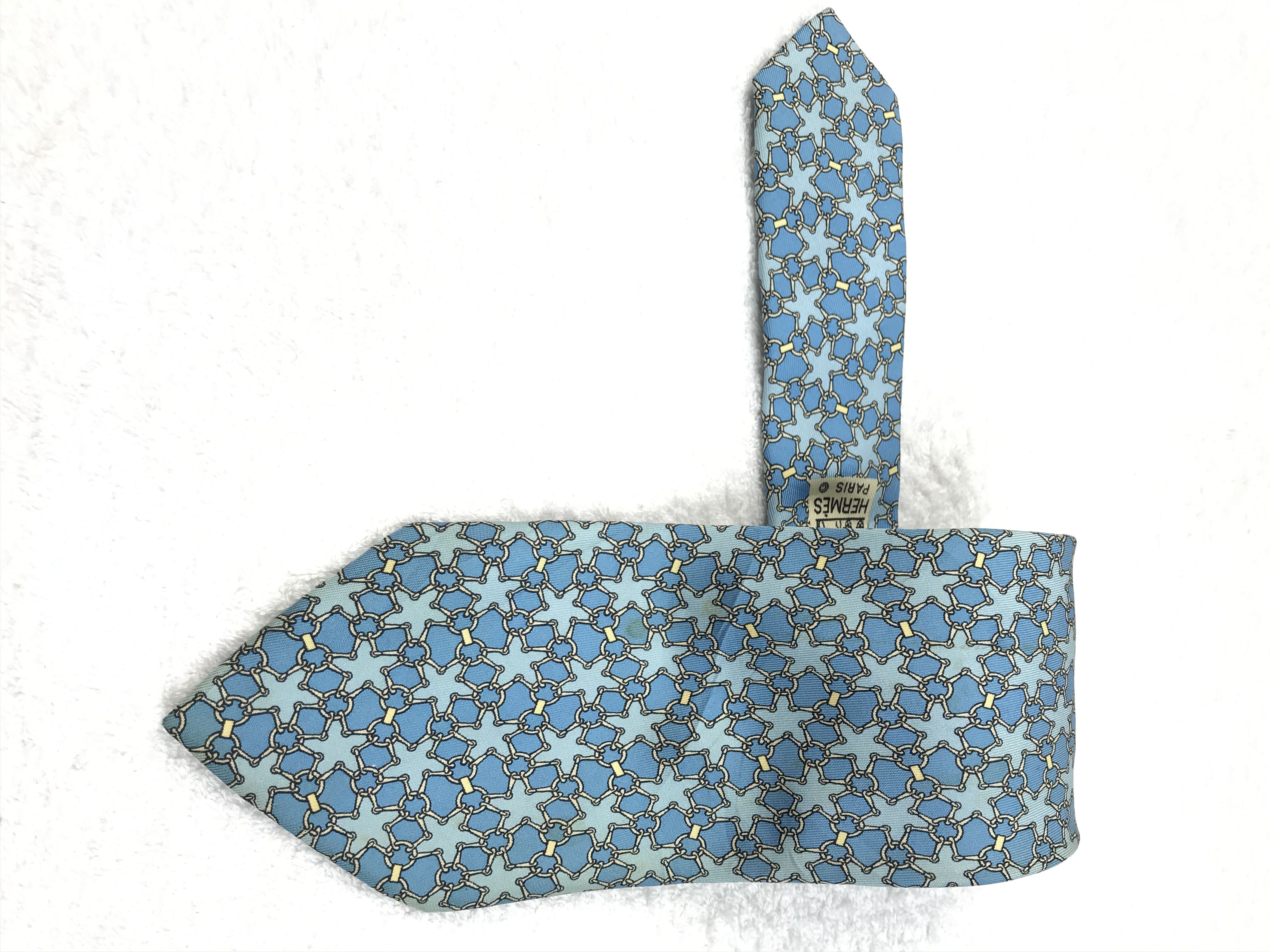 Designer × Hermes H201 Vintage Hermes Neck tie Pure Silk Size ONE SIZE - 1 Thumbnail