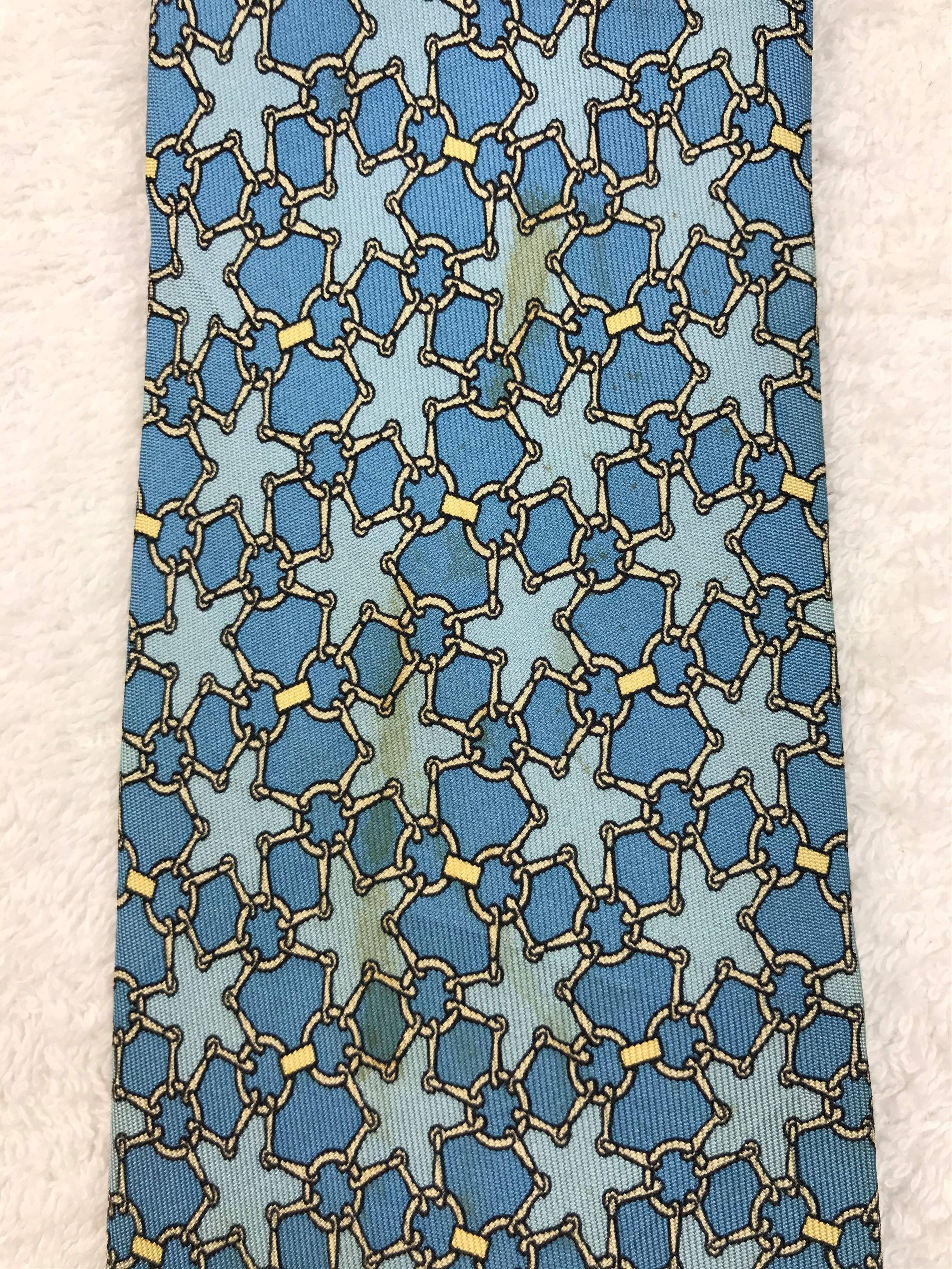 Designer × Hermes H201 Vintage Hermes Neck tie Pure Silk Size ONE SIZE - 11 Thumbnail