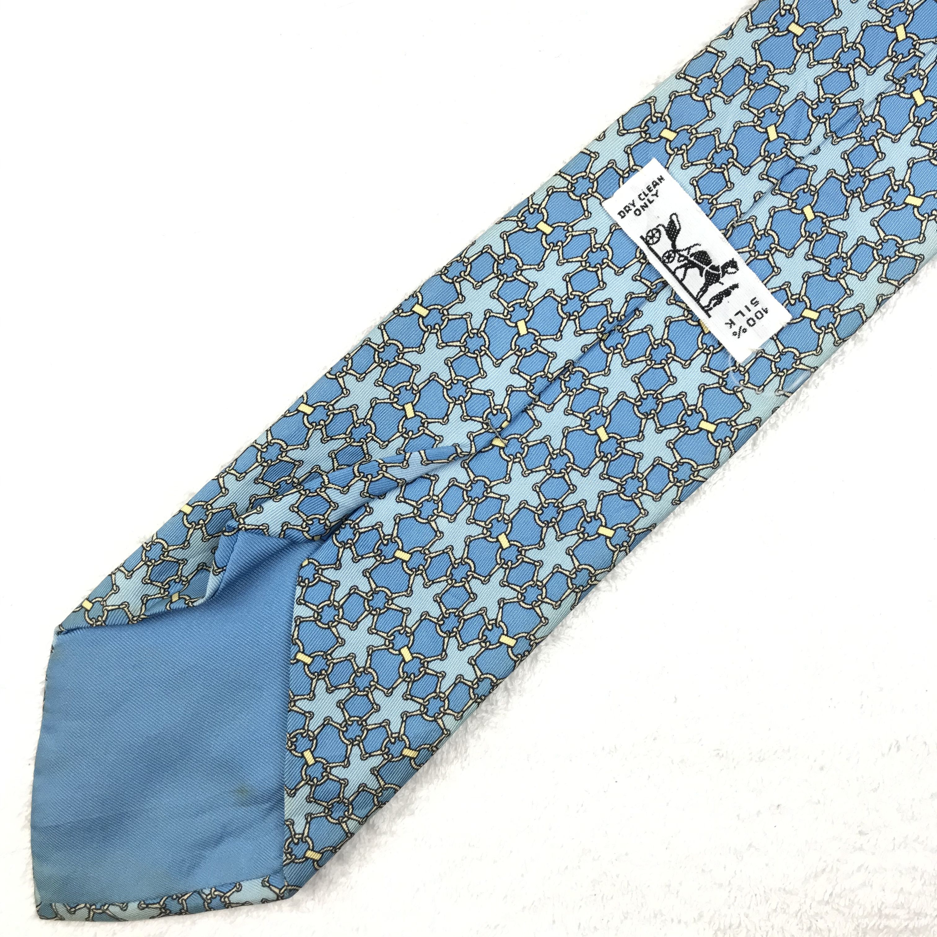 Designer × Hermes H201 Vintage Hermes Neck tie Pure Silk Size ONE SIZE - 7 Thumbnail