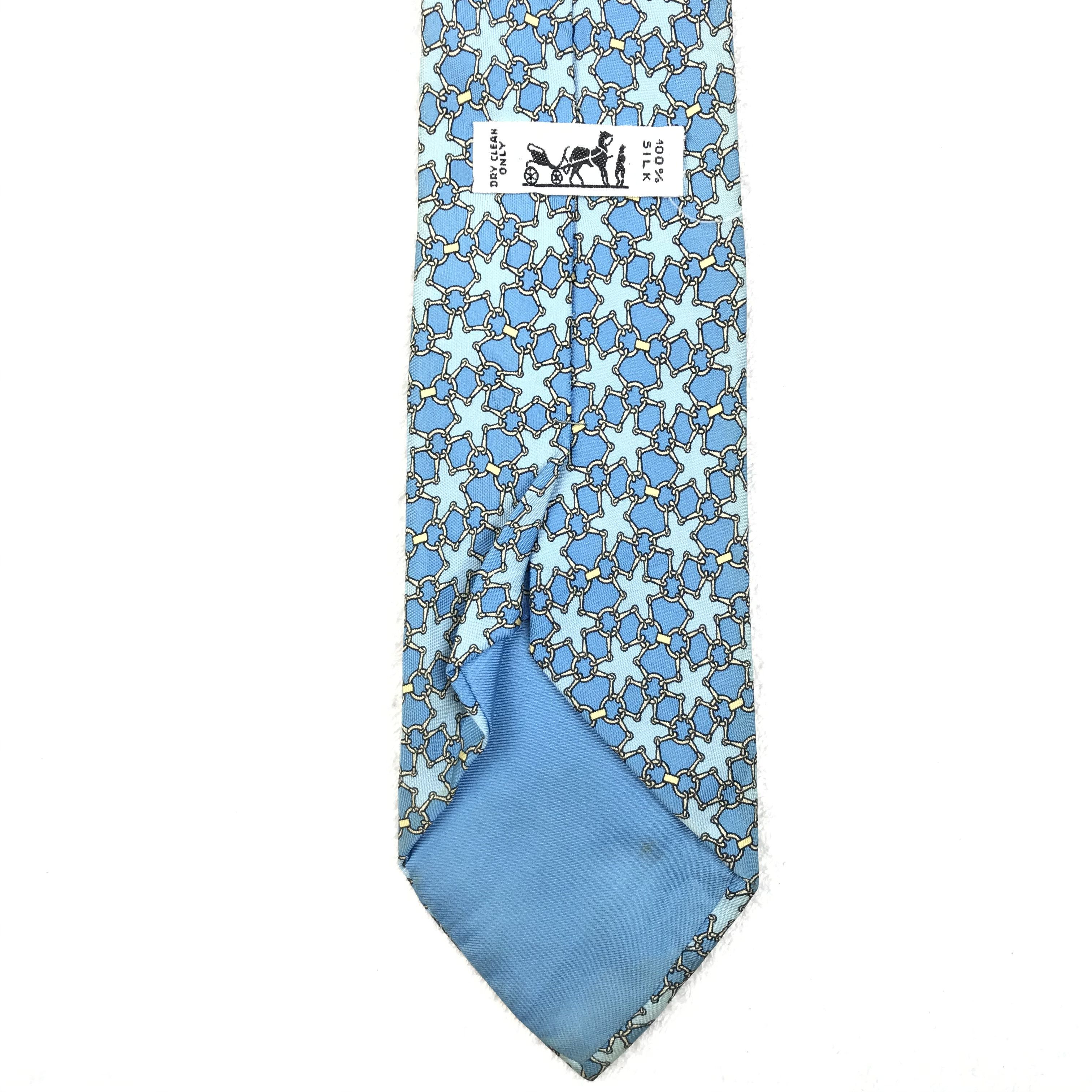 Designer × Hermes H201 Vintage Hermes Neck tie Pure Silk Size ONE SIZE - 6 Thumbnail