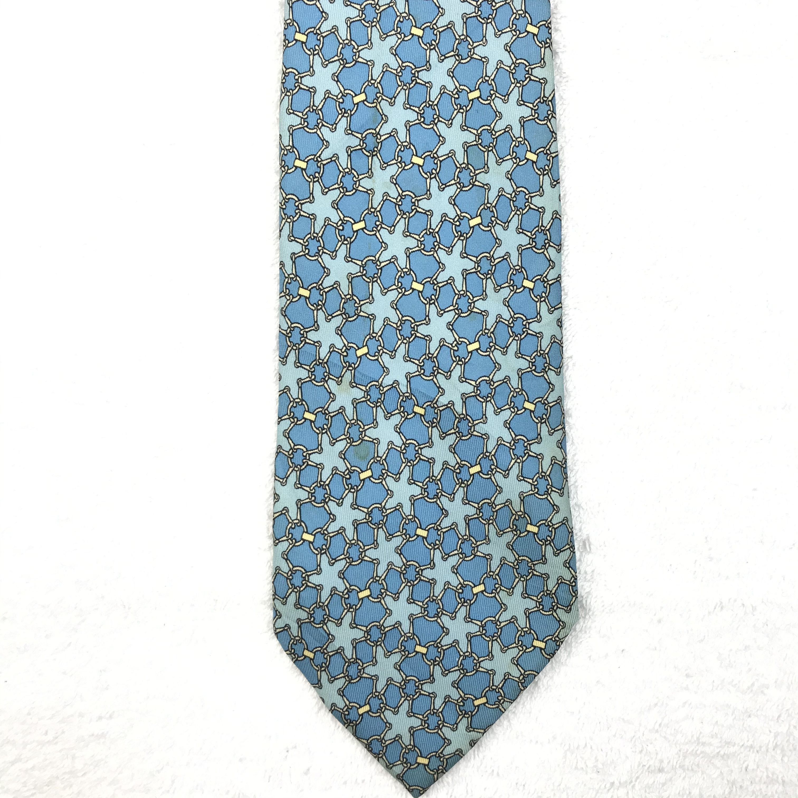 Designer × Hermes H201 Vintage Hermes Neck tie Pure Silk Size ONE SIZE - 5 Thumbnail