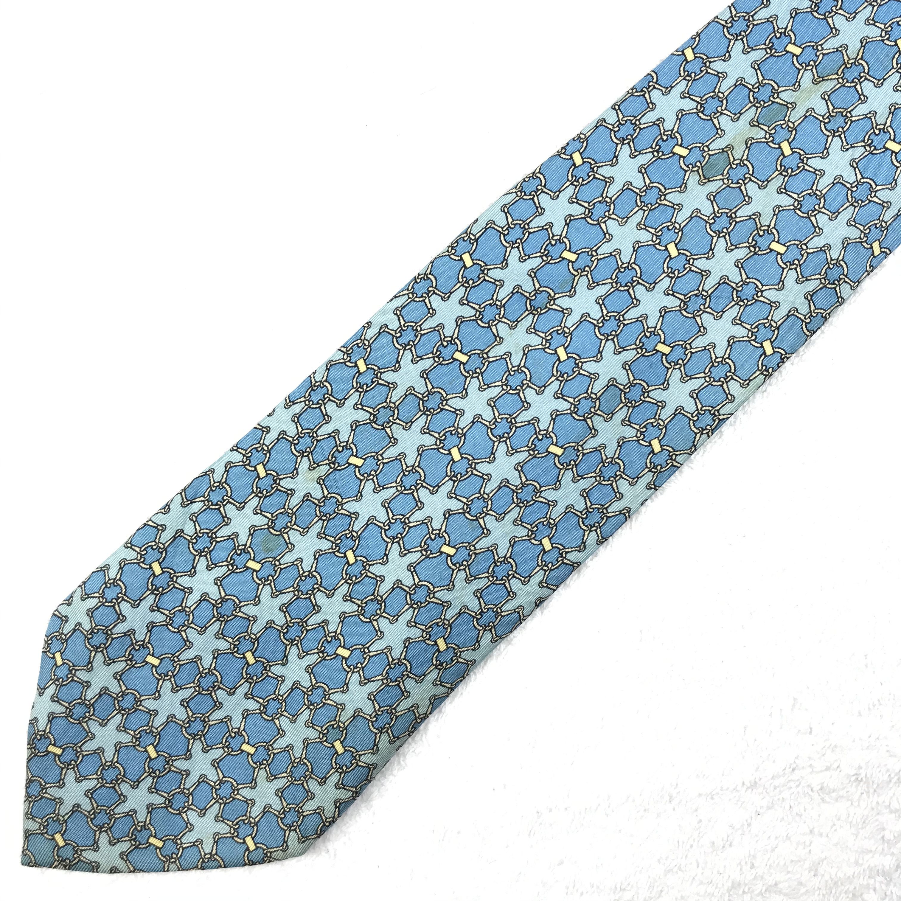 Designer × Hermes H201 Vintage Hermes Neck tie Pure Silk Size ONE SIZE - 8 Thumbnail