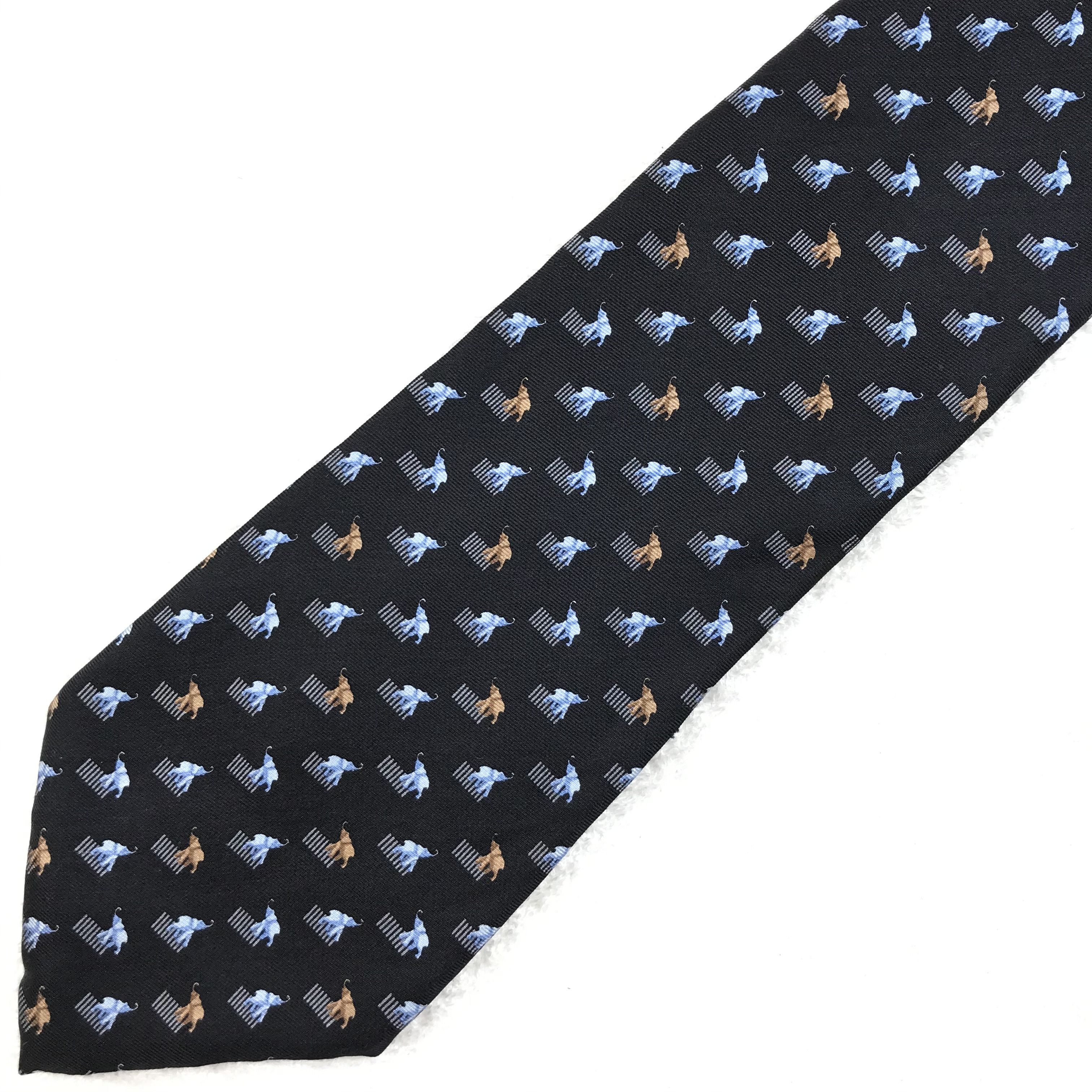 Balmain × Designer × Vintage BI201 Vintage Balmain Neck tie Pure Silk Size ONE SIZE - 8 Thumbnail