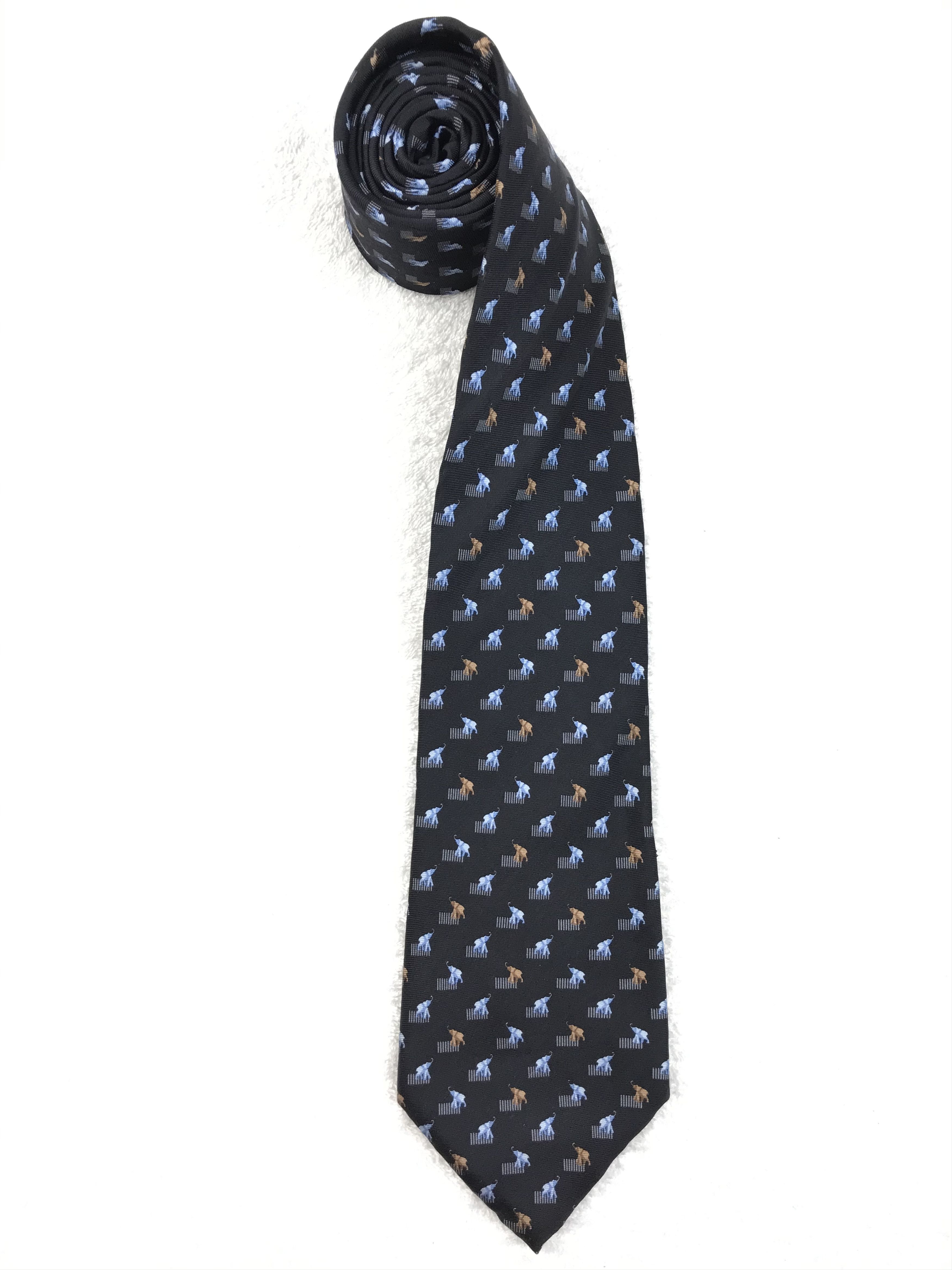 Balmain × Designer × Vintage BI201 Vintage Balmain Neck tie Pure Silk Size ONE SIZE - 2 Thumbnail