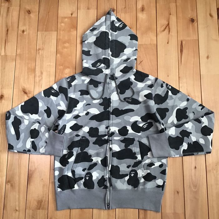 Bape 🔥Aoyama limited🔥 Gray camo full zip hoodie | Grailed