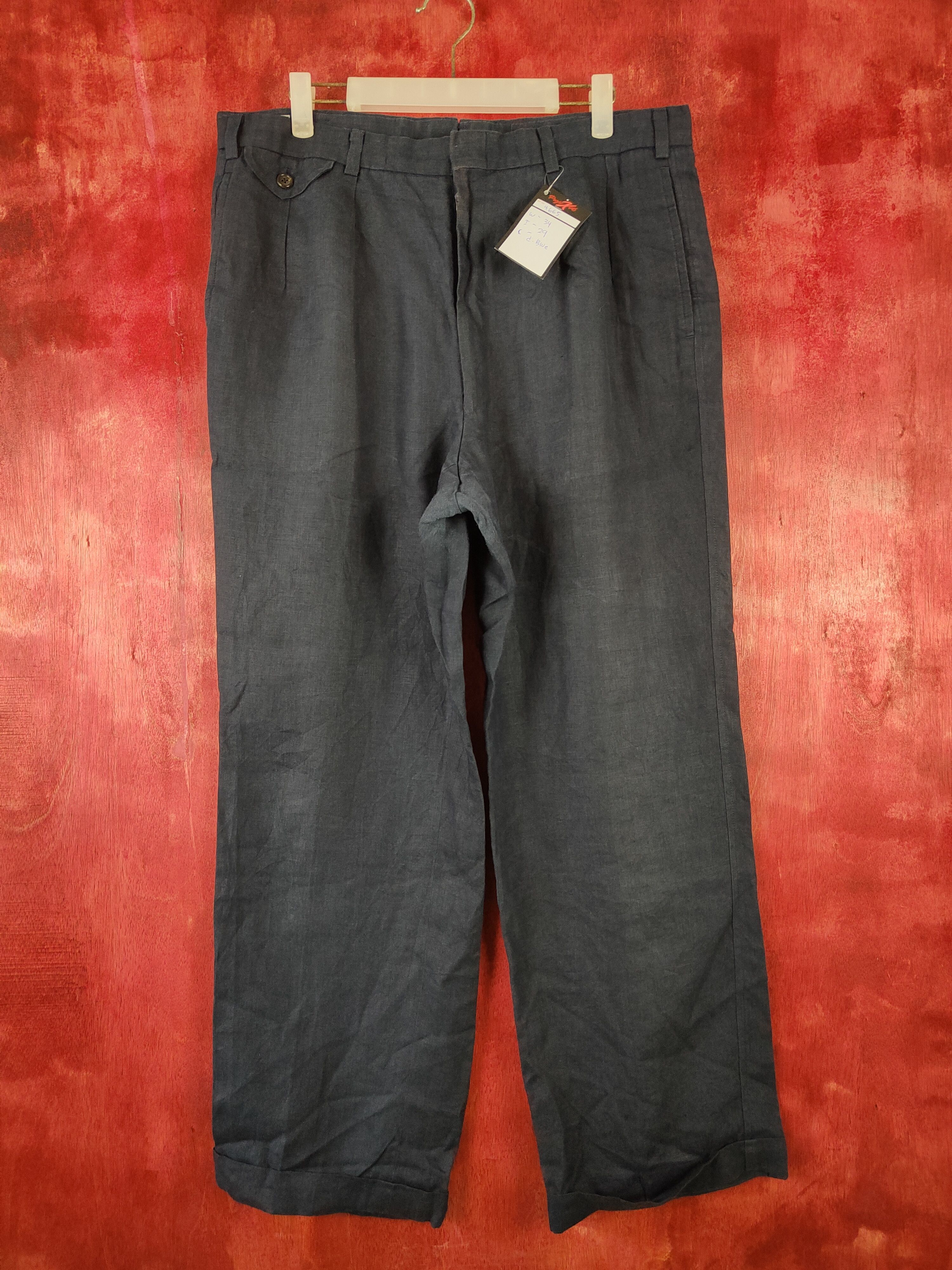 Polo Ralph Lauren Polo Ralph Lauren Dark Blue vintage casual pants #4665 Size US 35 - 1 Thumbnail