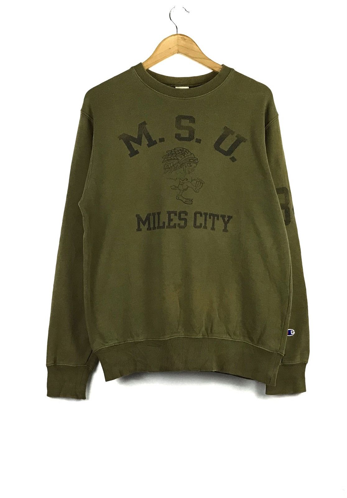 Champion Vintage Champion M.S.U Green Colour Medium Size Sweatshirt Size US M / EU 48-50 / 2 - 1 Thumbnail