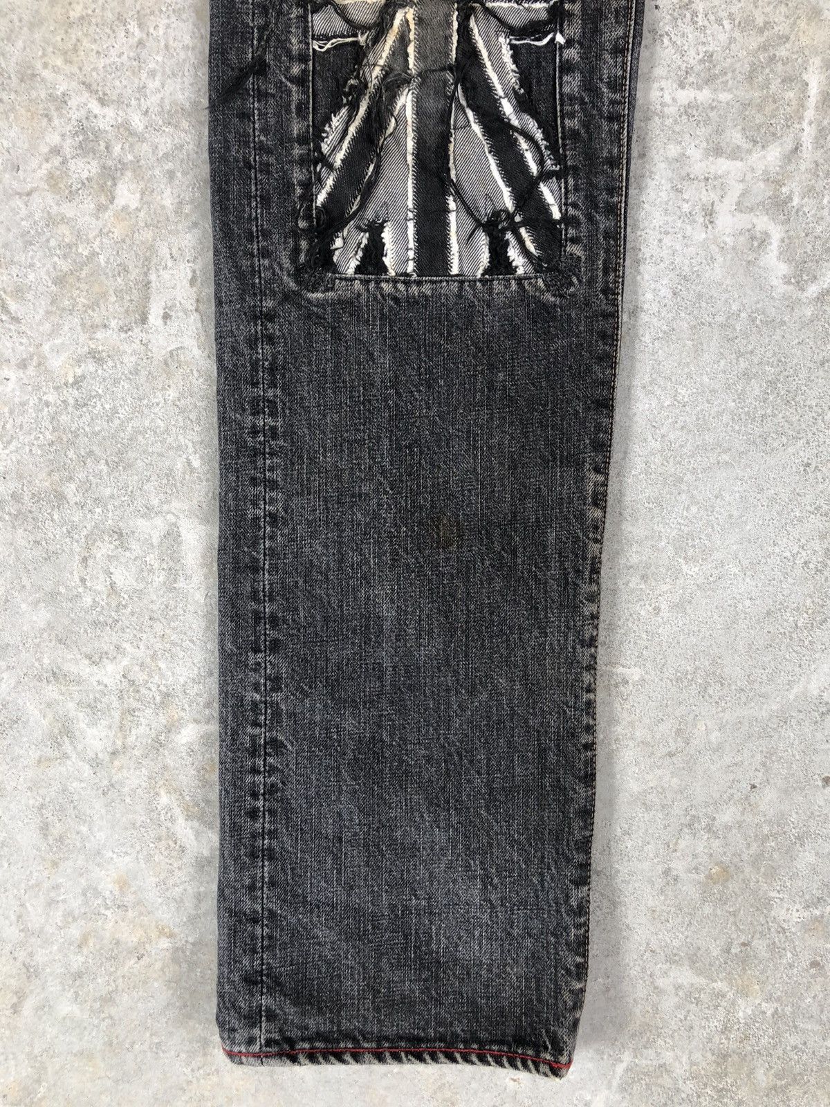 Japanese Brand Red Patchwork Denim Boro Distressed Inspired PPFM Size US 30 / EU 46 - 6 Thumbnail