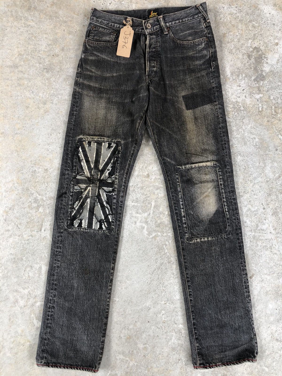 Japanese Brand Red Patchwork Denim Boro Distressed Inspired PPFM Size US 30 / EU 46 - 1 Thumbnail