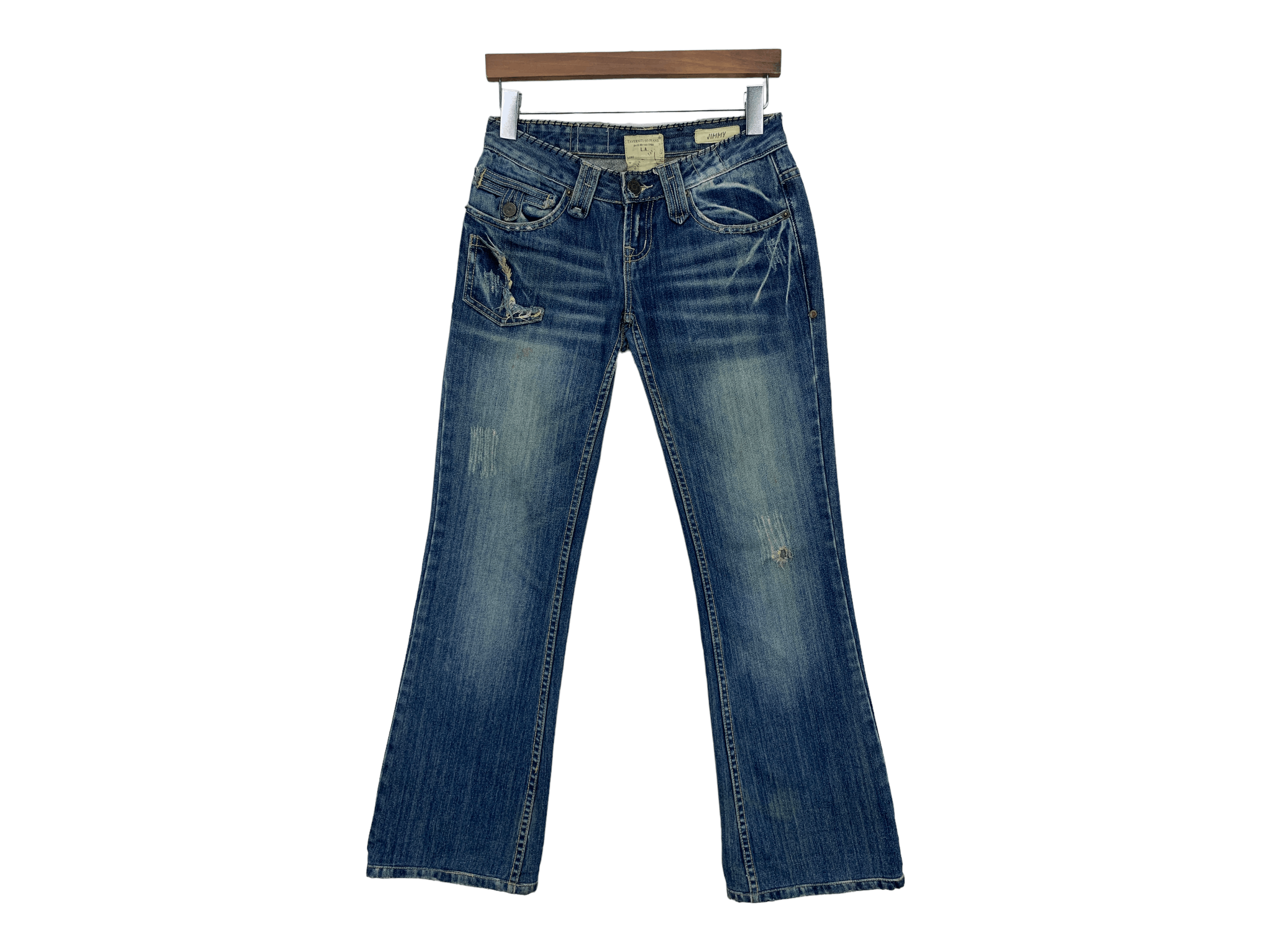 Designer × Jimmy Taverniti × Taverniti Taverniti Jeans Denim by Jimmy Taverniti Flare Jeans Pants Size 26" / US 2 / IT 38 - 2 Thumbnail