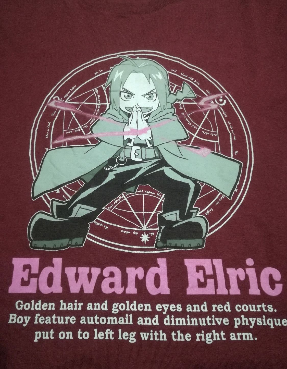 Vintage Rare Anime Fullmetal Alchemist Edward Elric Tshirt