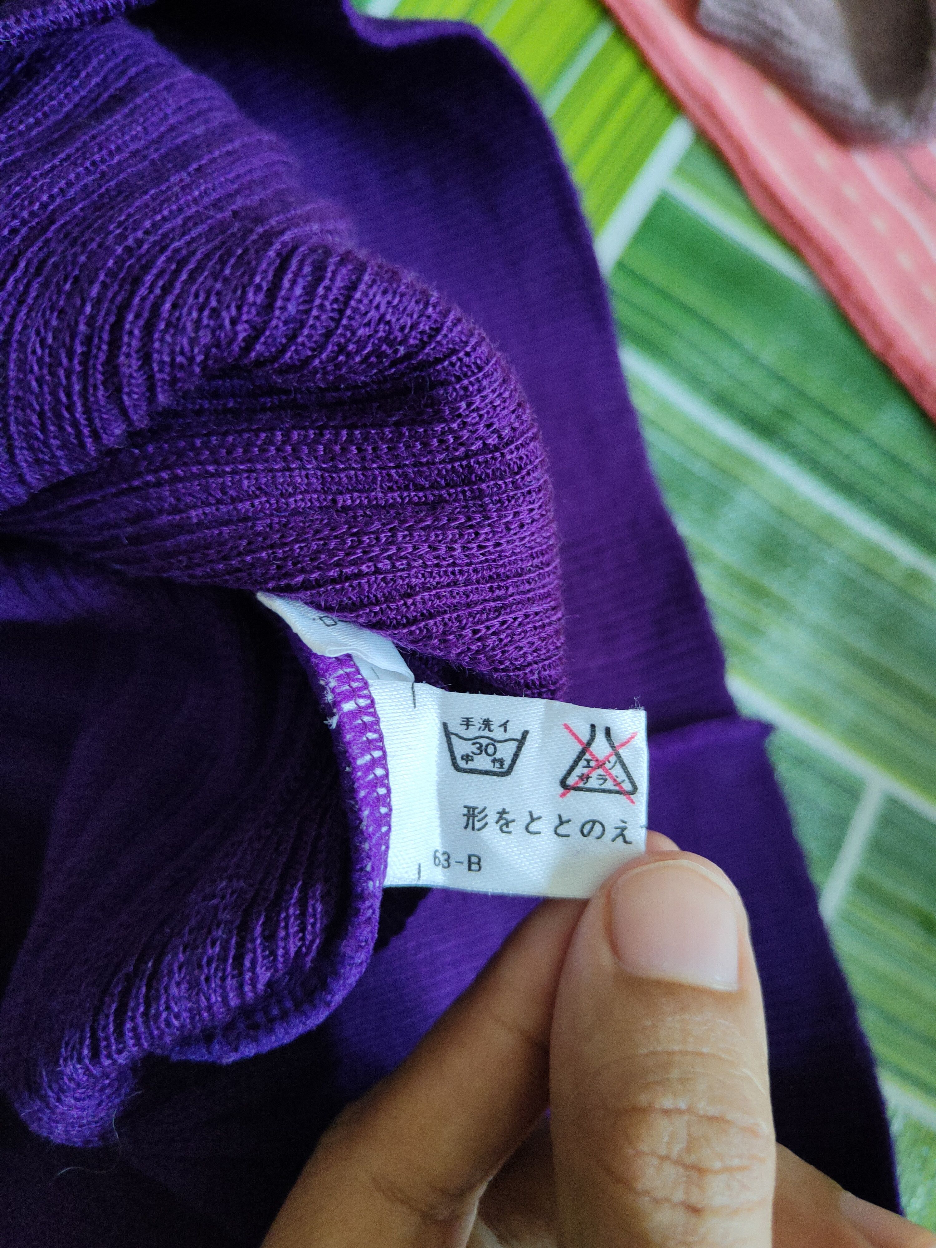 Japanese Brand Kosugi Purple Knitwear Cardigan Crop Tops Size L / US 10 / IT 46 - 9 Thumbnail