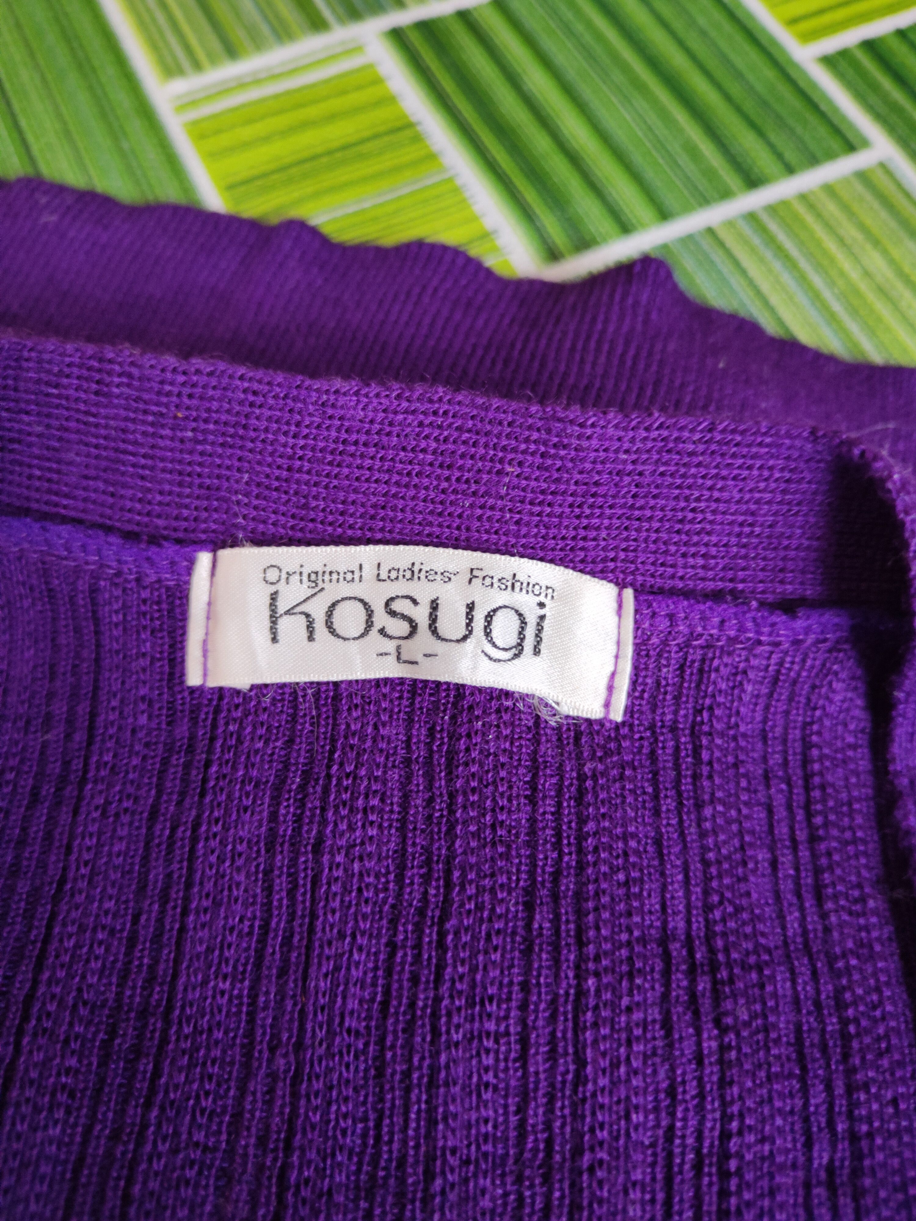 Japanese Brand Kosugi Purple Knitwear Cardigan Crop Tops Size L / US 10 / IT 46 - 11 Preview