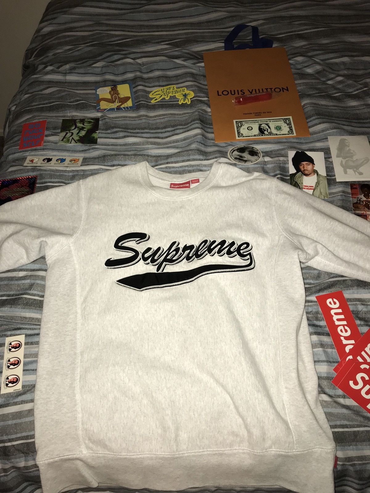 Supreme Brush Script Crewneck | Grailed