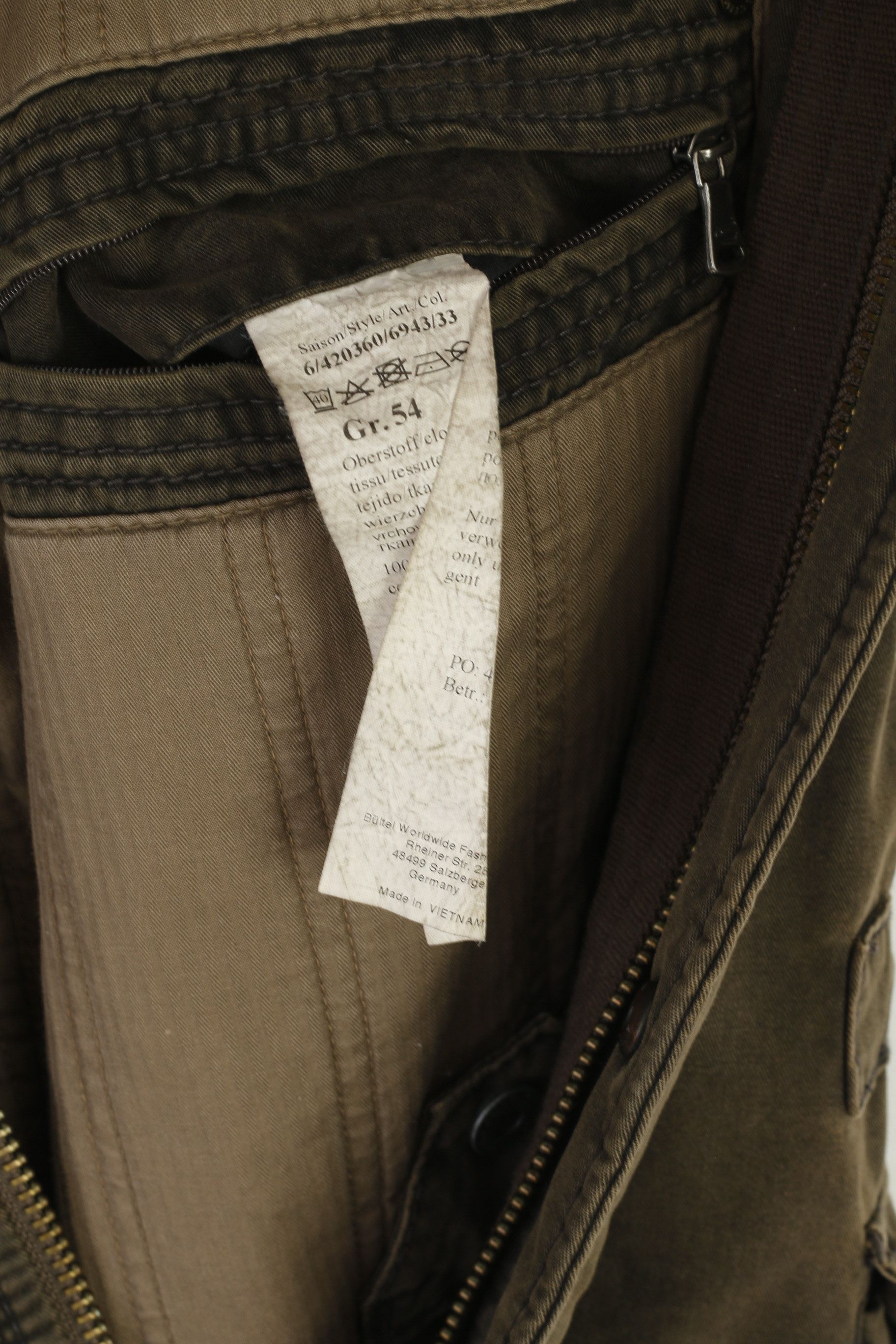 camel active Camel Active Men 54 L Jacket Green Padded Cotton Parka 1344 Size US L / EU 52-54 / 3 - 7 Thumbnail