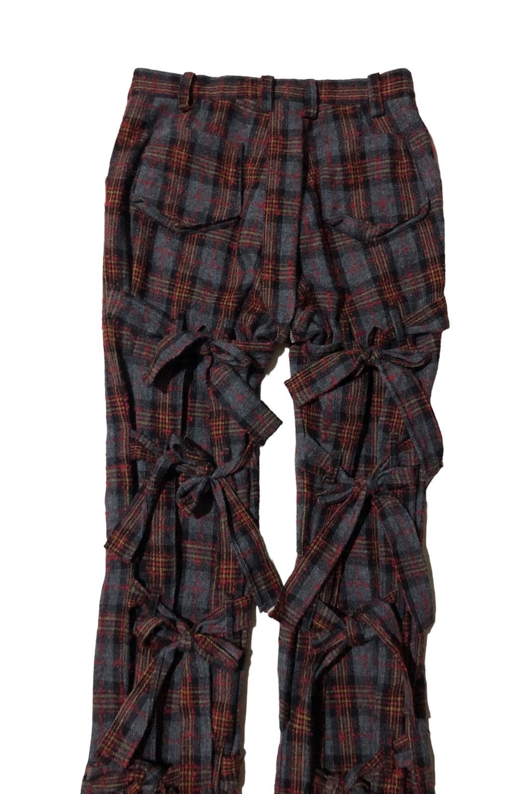 A.F.F.A. T 🇯🇵 Check Plaid Seditionary AFFA Bondage Strap Wool Pants Size US 28 / EU 44 - 5 Thumbnail