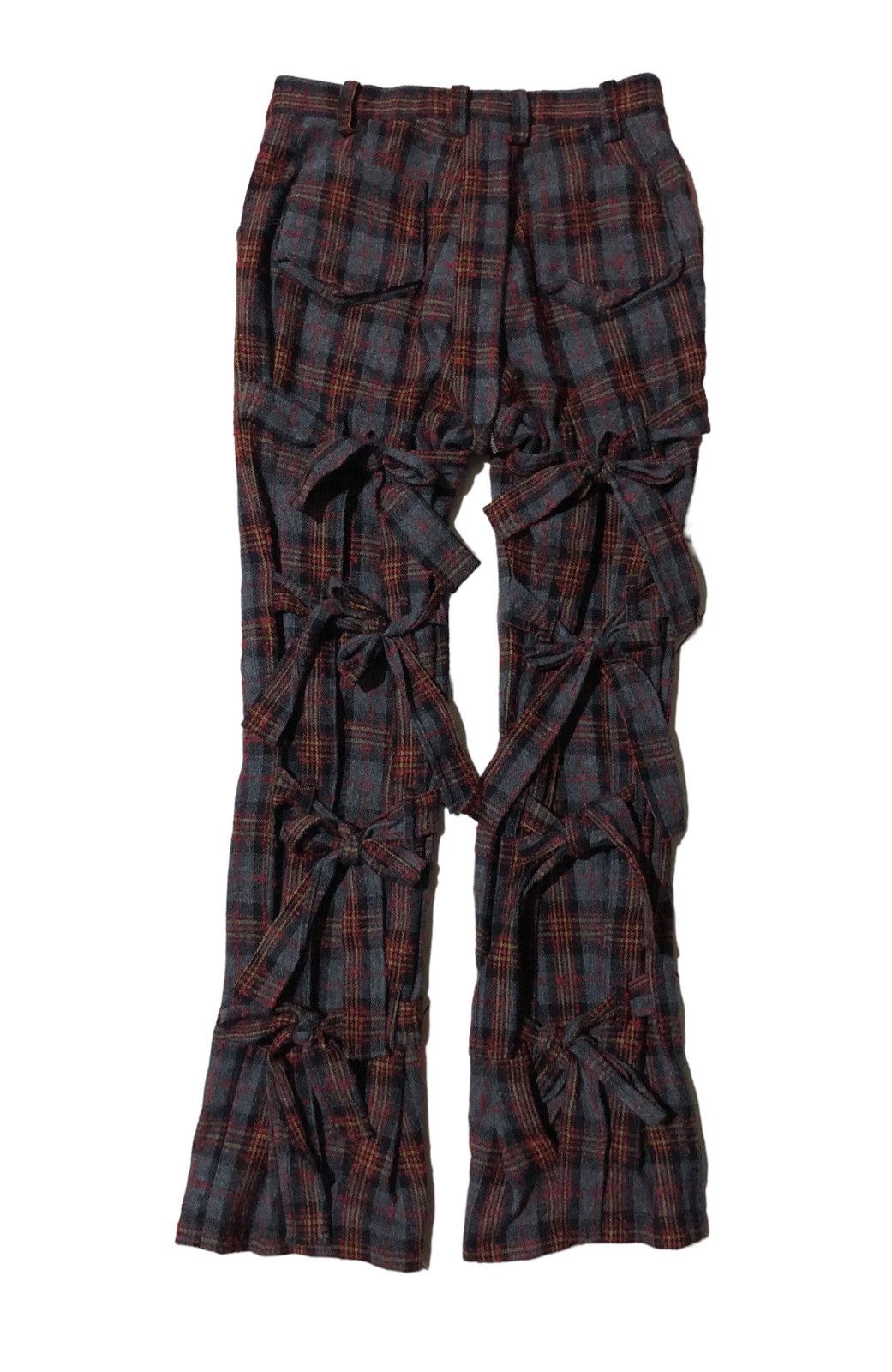 A.F.F.A. T 🇯🇵 Check Plaid Seditionary AFFA Bondage Strap Wool Pants Size US 28 / EU 44 - 4 Thumbnail