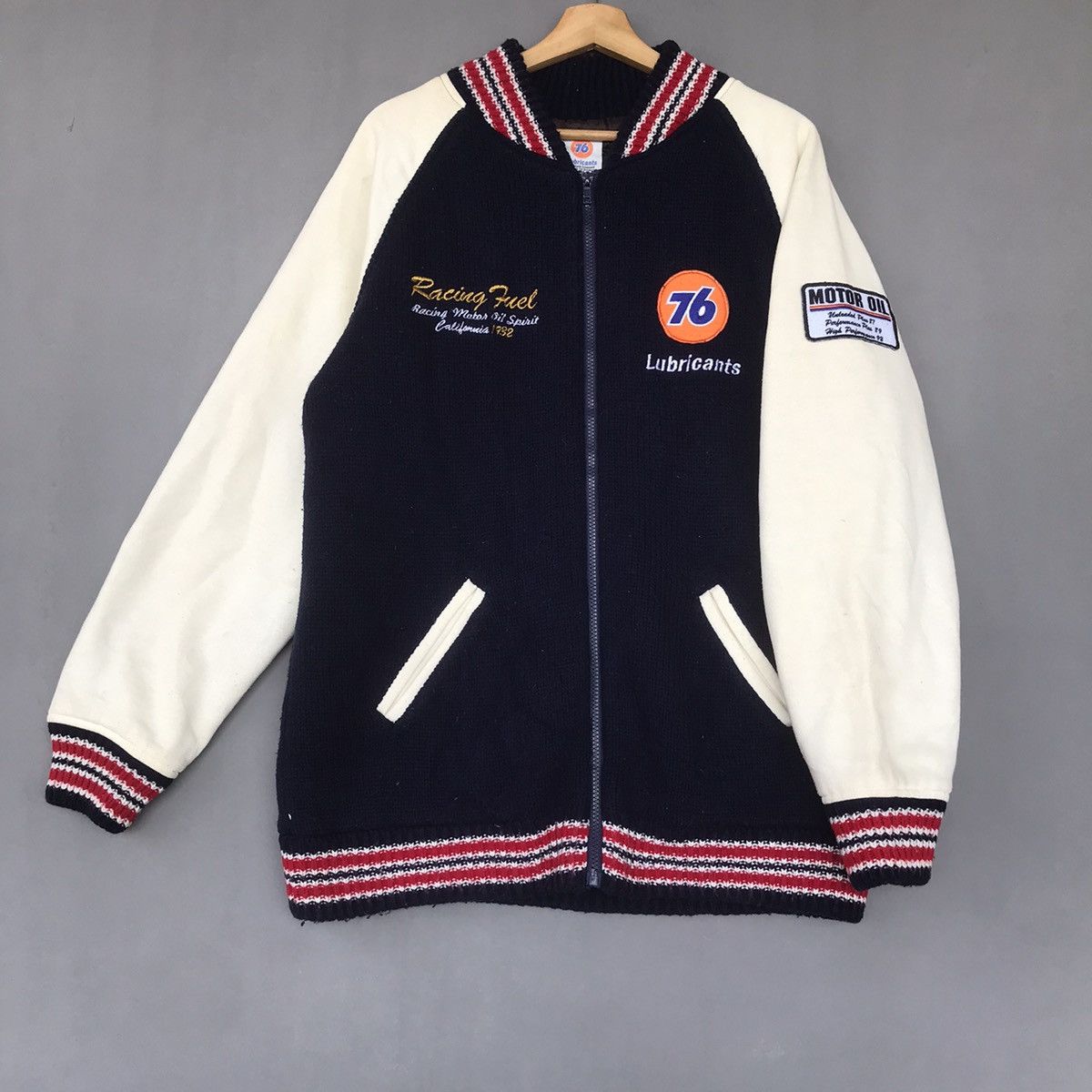 Vintage Vintage Varsity Jacket 76 Lubricant Racing Size US L / EU 52-54 / 3 - 2 Thumbnail