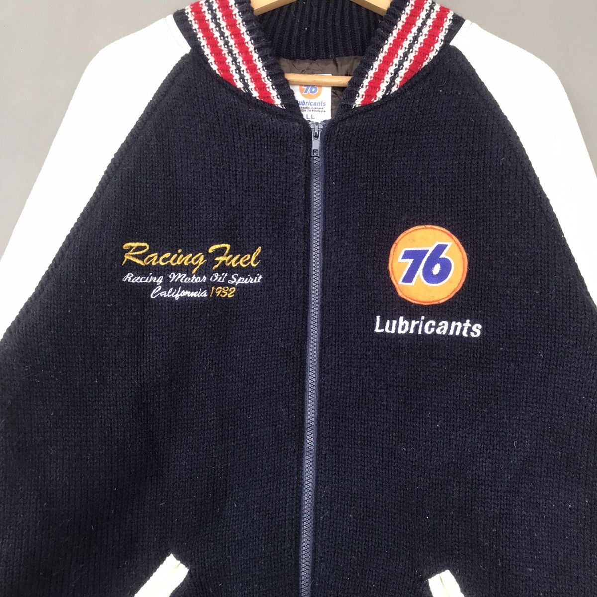 Vintage Vintage Varsity Jacket 76 Lubricant Racing Size US L / EU 52-54 / 3 - 4 Thumbnail