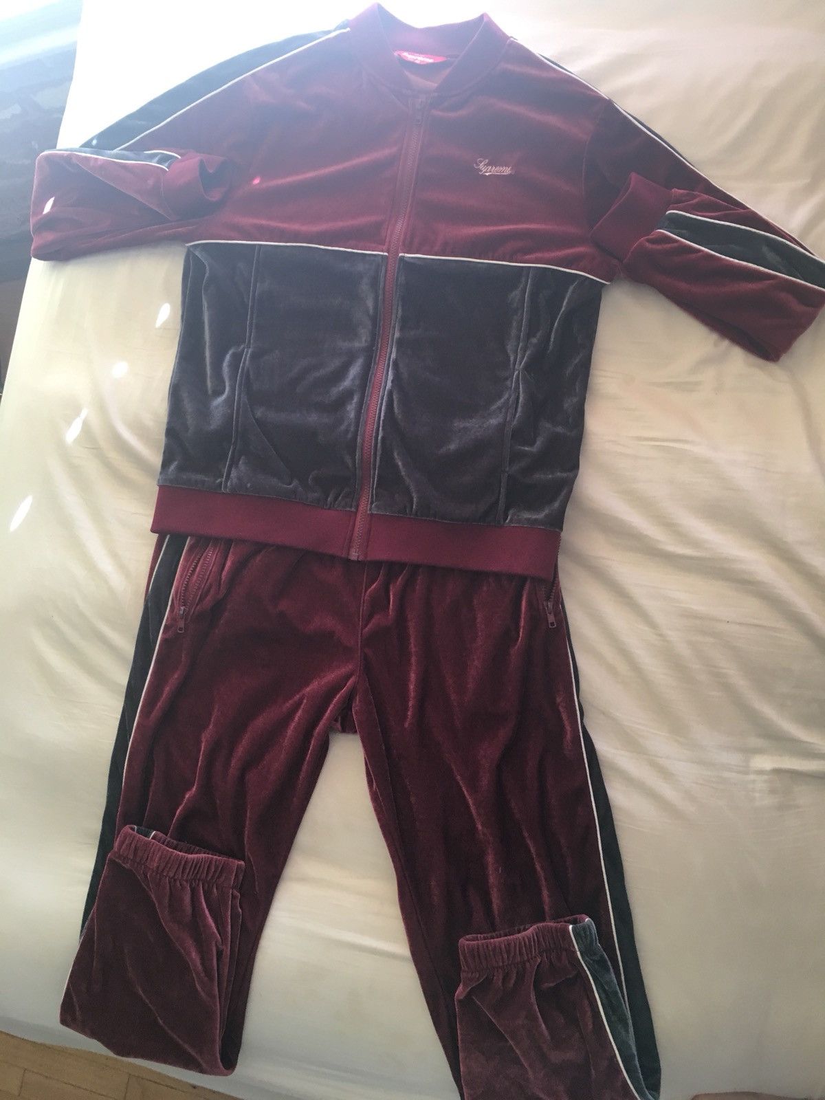 Supreme Supreme Velour Track Pants Size US 32 / EU 48 - 5 Thumbnail