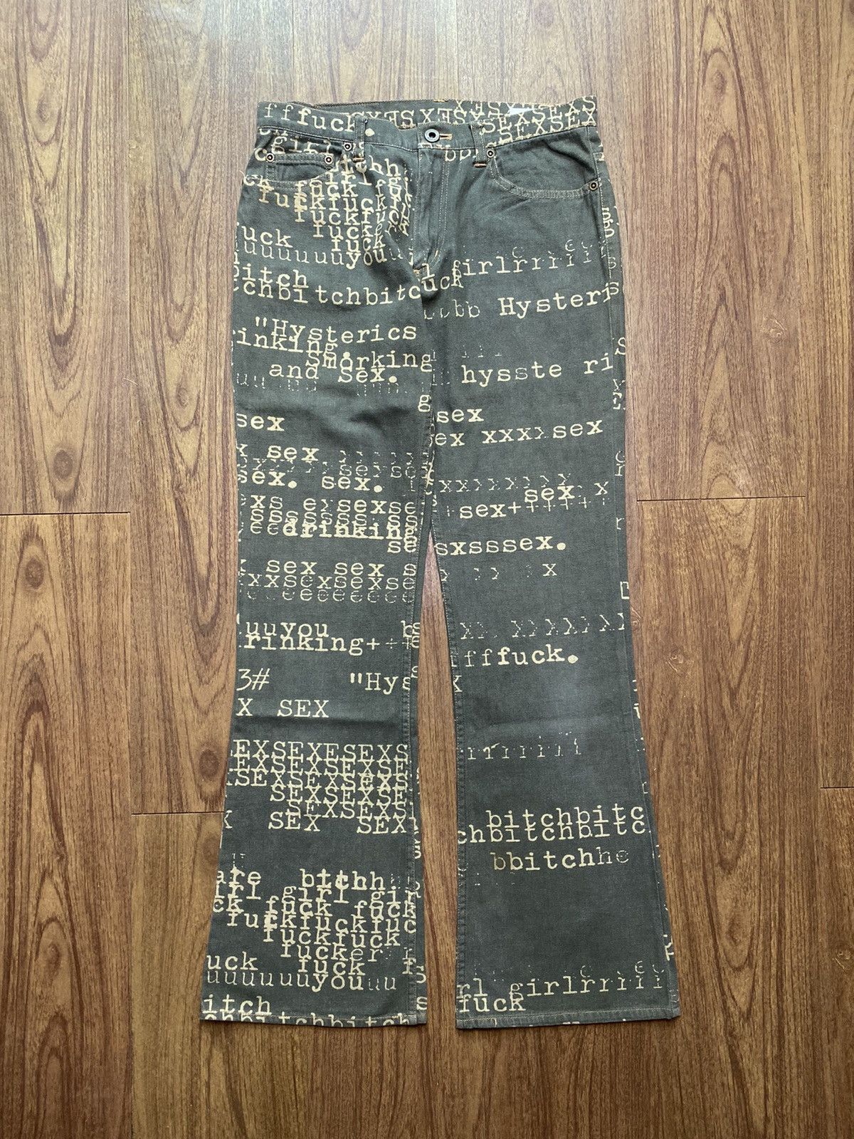 Hysteric Glamour SS99 Hysteric Glamour Fuck Sex Bitch XXX Denim Pants |  Grailed