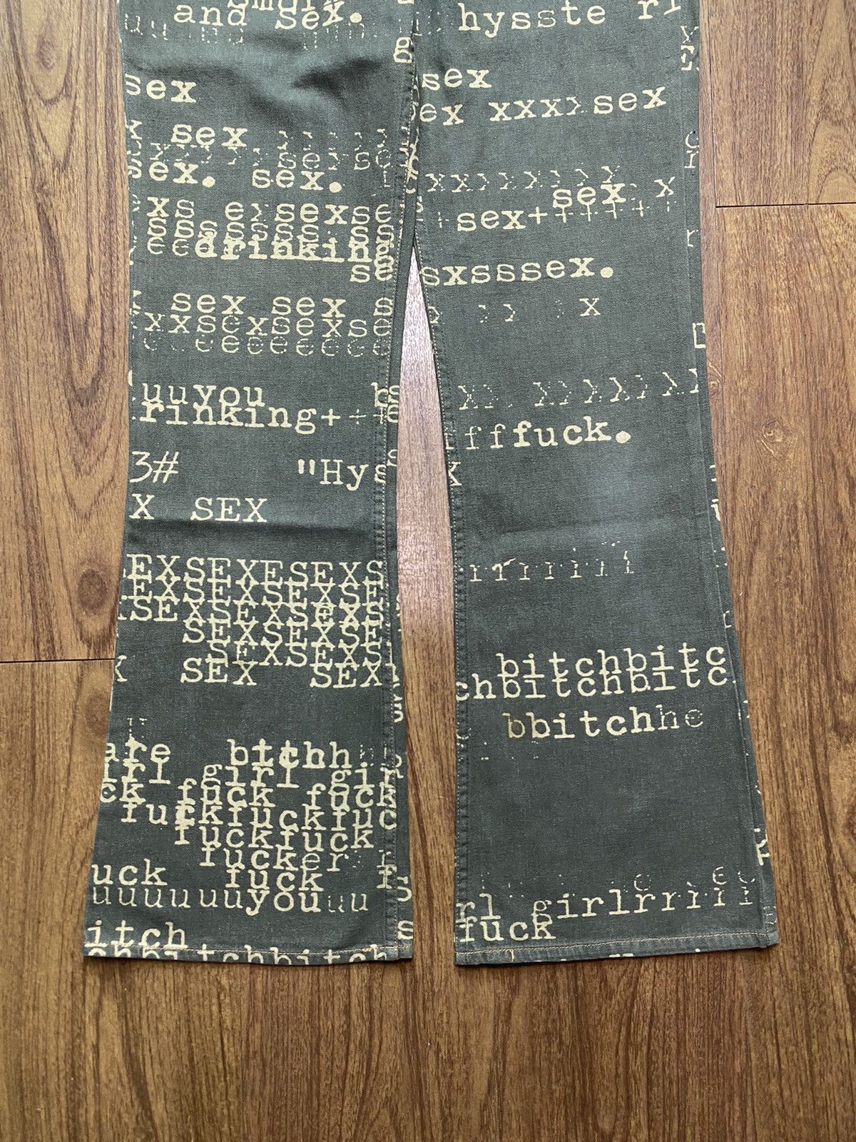 Hysteric Glamour SS99 Hysteric Glamour Fuck Sex Bitch XXX Denim Pants |  Grailed