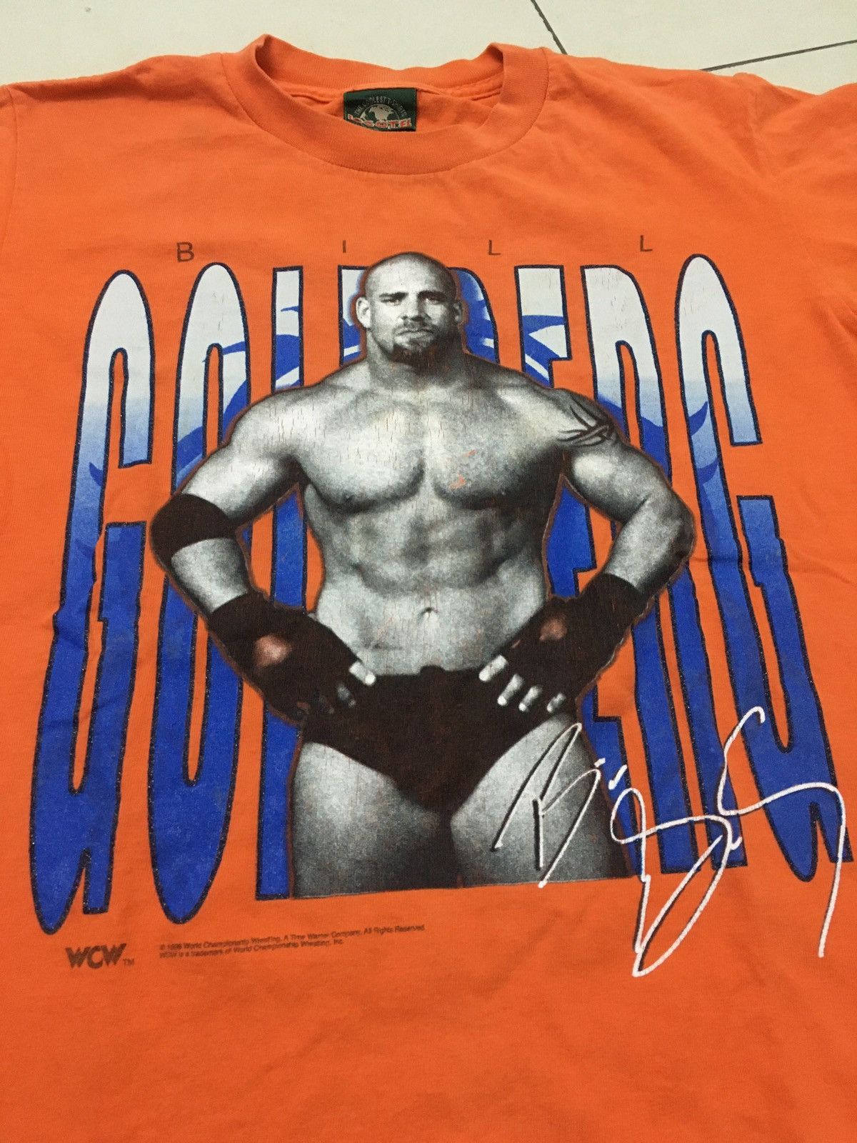 Vintage Vintage 1998 Wrestling Goldberg Wcw Wwf Wwe Tshirt Orange M Size US M / EU 48-50 / 2 - 3 Thumbnail