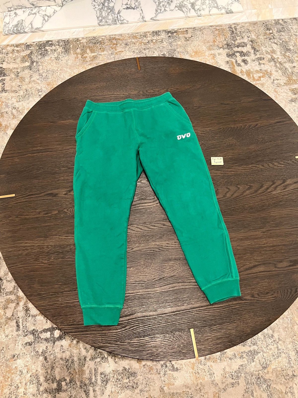 Drake × October's Very Own Size L / OVO Runner Reflective Sweatpants - Forrest Green Size US 33 - 1 Thumbnail