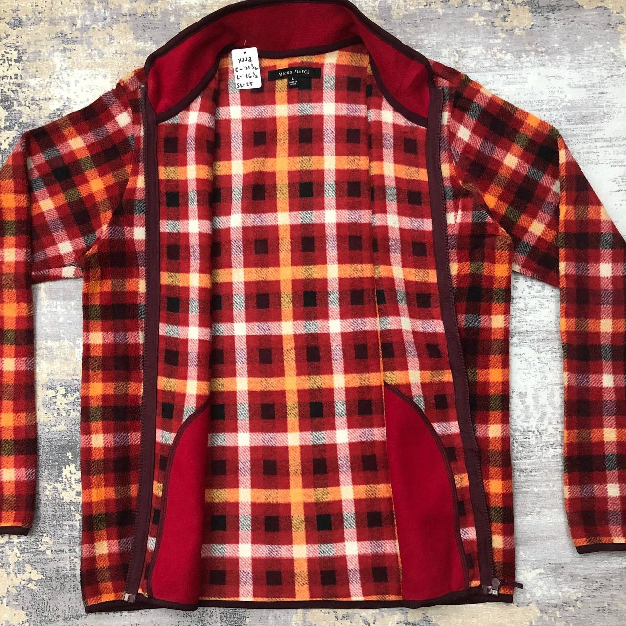 Uniqlo Y223 UniQlo Micro Fleece TARTAN JACKET Size US L / EU 52-54 / 3 - 6 Thumbnail